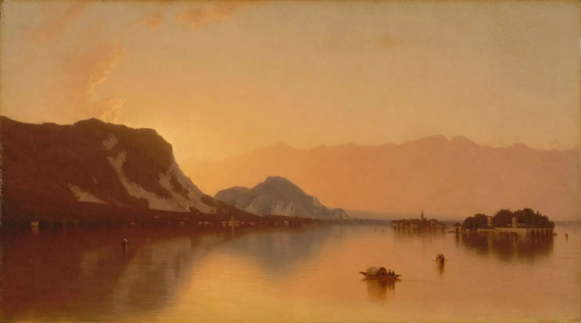 Isola Bella au Lac Majeur - Sanford Robinson Gifford image 1 copie de tableau peinte à la main