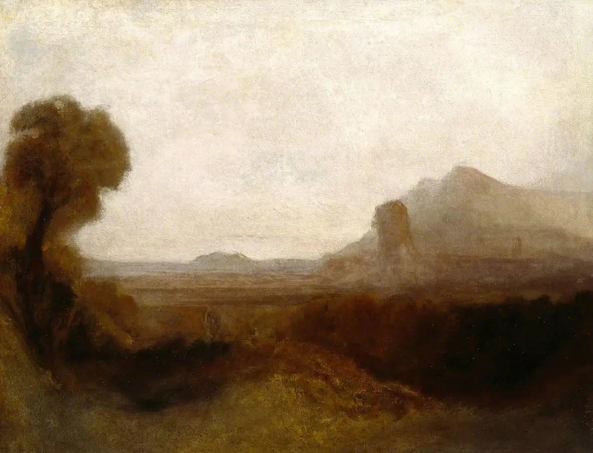 Italian Landscape with a Tower - J. M. W. Turner image 1 tableau peint à l’huile sur toile
