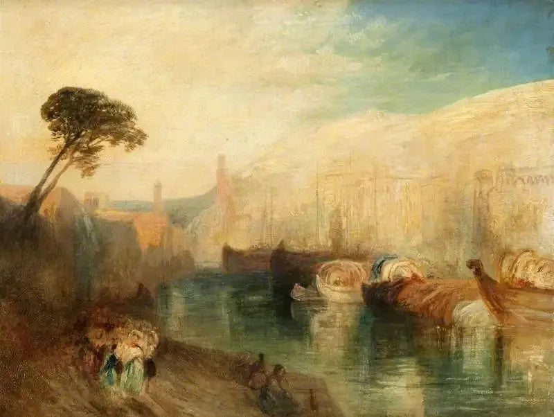 Italian Scene with Boats and Figures - J. M. W. Turner image 1 reproduction réalisée par Alpha Reproduction