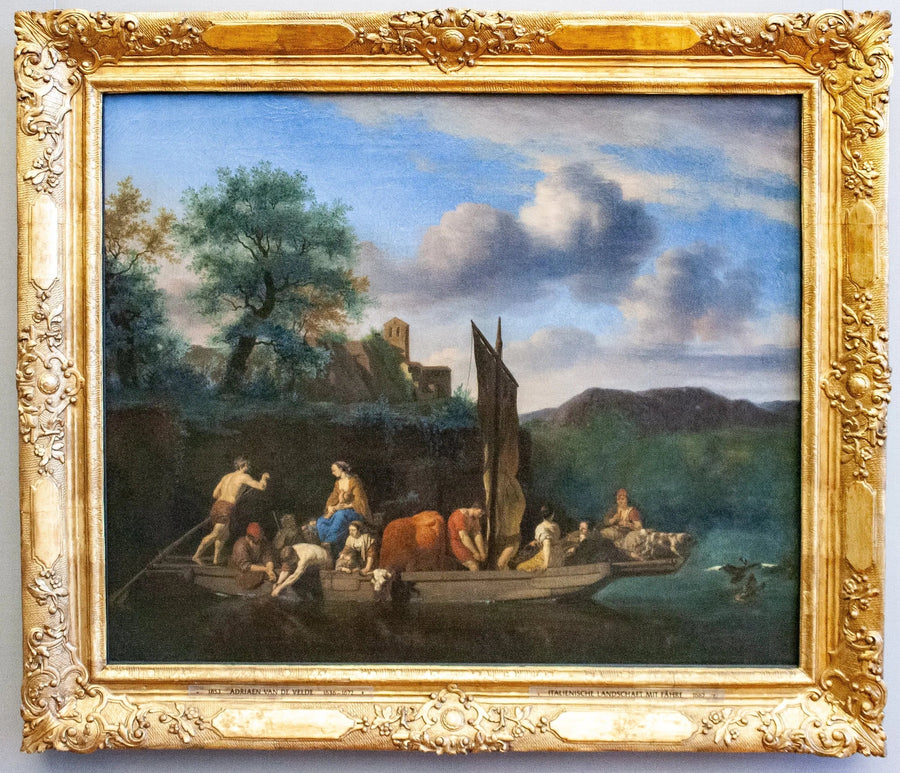 Italienische Landschaft mit Fähre - Adriaen van de Velde