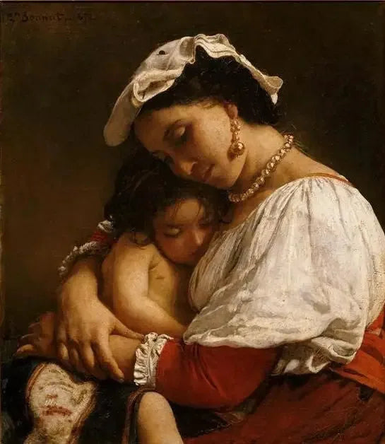 Italienne - Léon Bonnat image 1 reproduction de peinture à l’huile