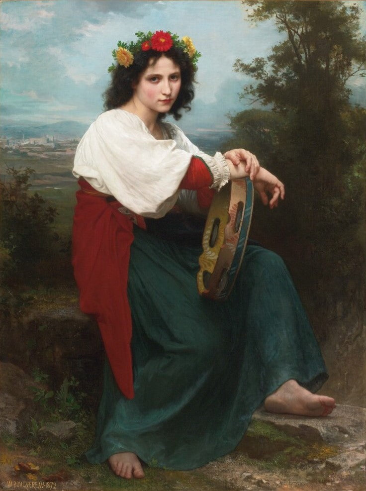 L’Italienne au tambour de basque (1872) - Bouguereau