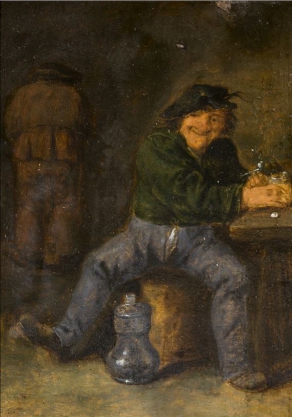 Ivrogne - Adriaen Brouwer image 1 reproduction d’œuvre d’art à l’huile