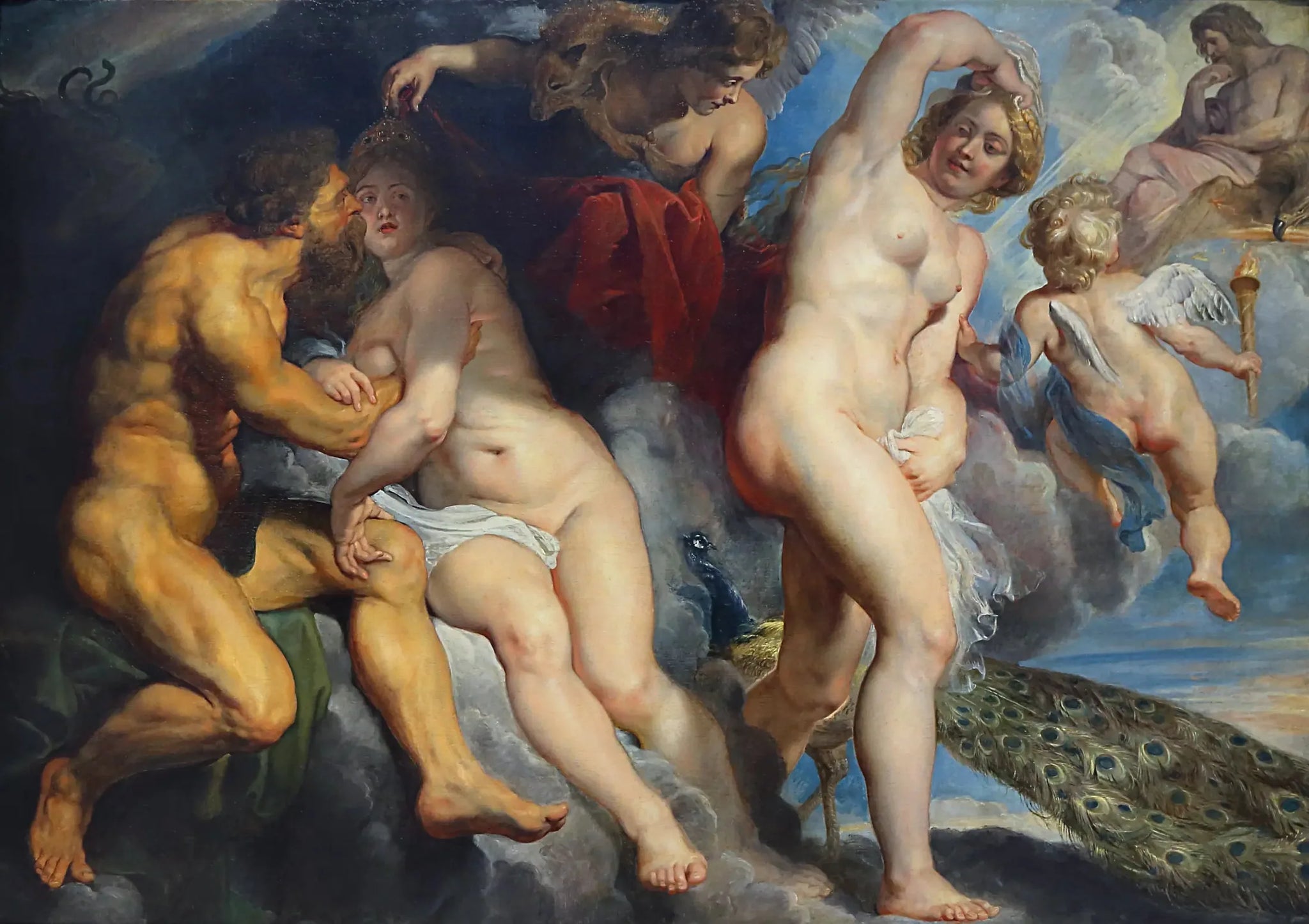 Ixion, roi des Lapithes, trompé par Junon qu'il voulait séduire - Peter Paul Rubens image 1 copie peinte à la main à l’huile