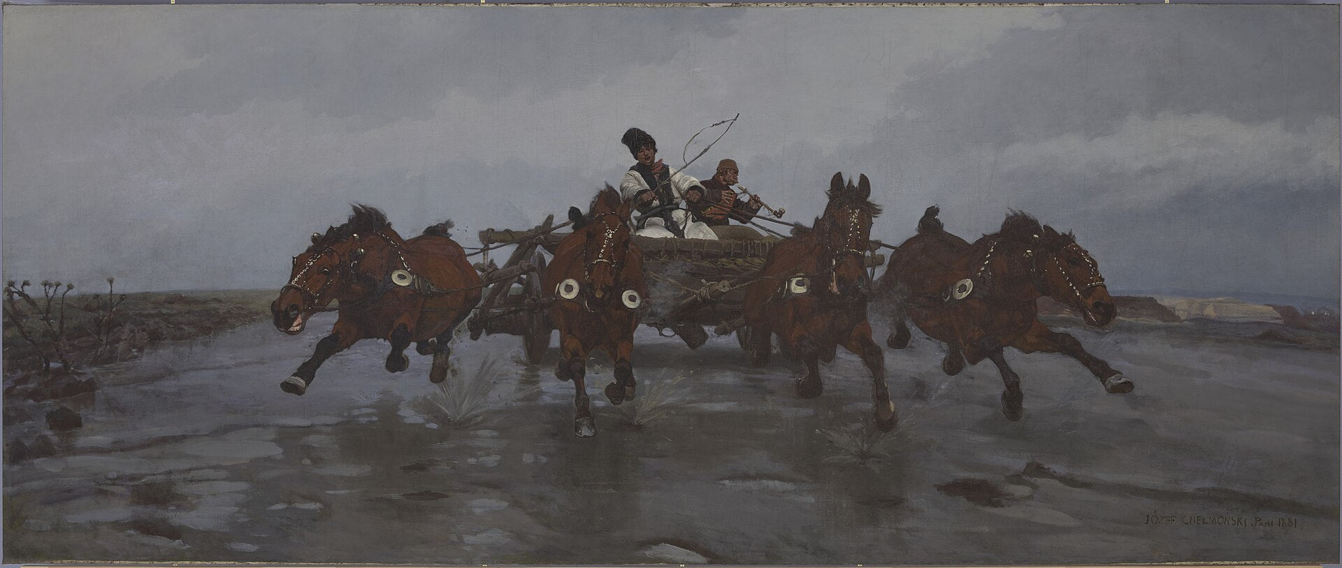 Czwórka / Four-in-Hand - Józef Chełmoński
