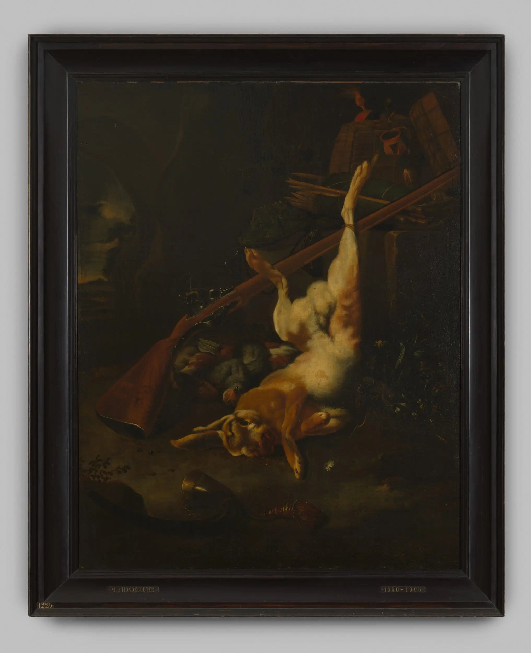 Jachtbuit met dode haas - Melchior de Hondecoeter image 1 reproduction d’œuvre d’art à l’huile
