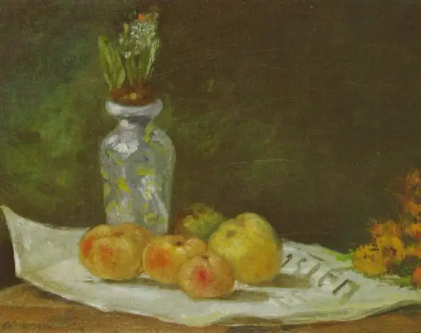 Jacinthe et pommes sur un journal - Paul Gauguin
