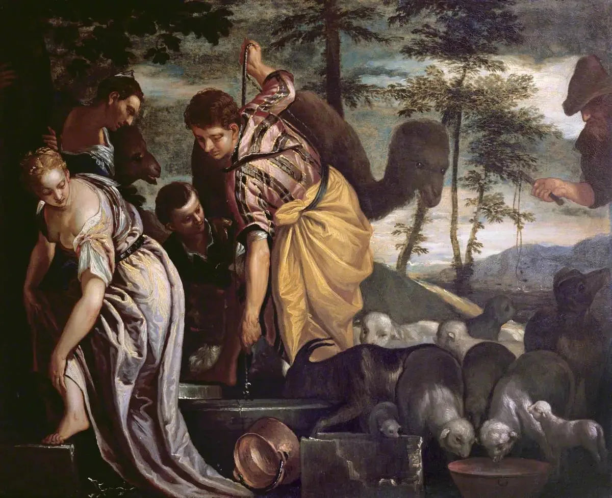 Jacob au puits - Paul Véronèse image 1 copie de tableau peinte à la main