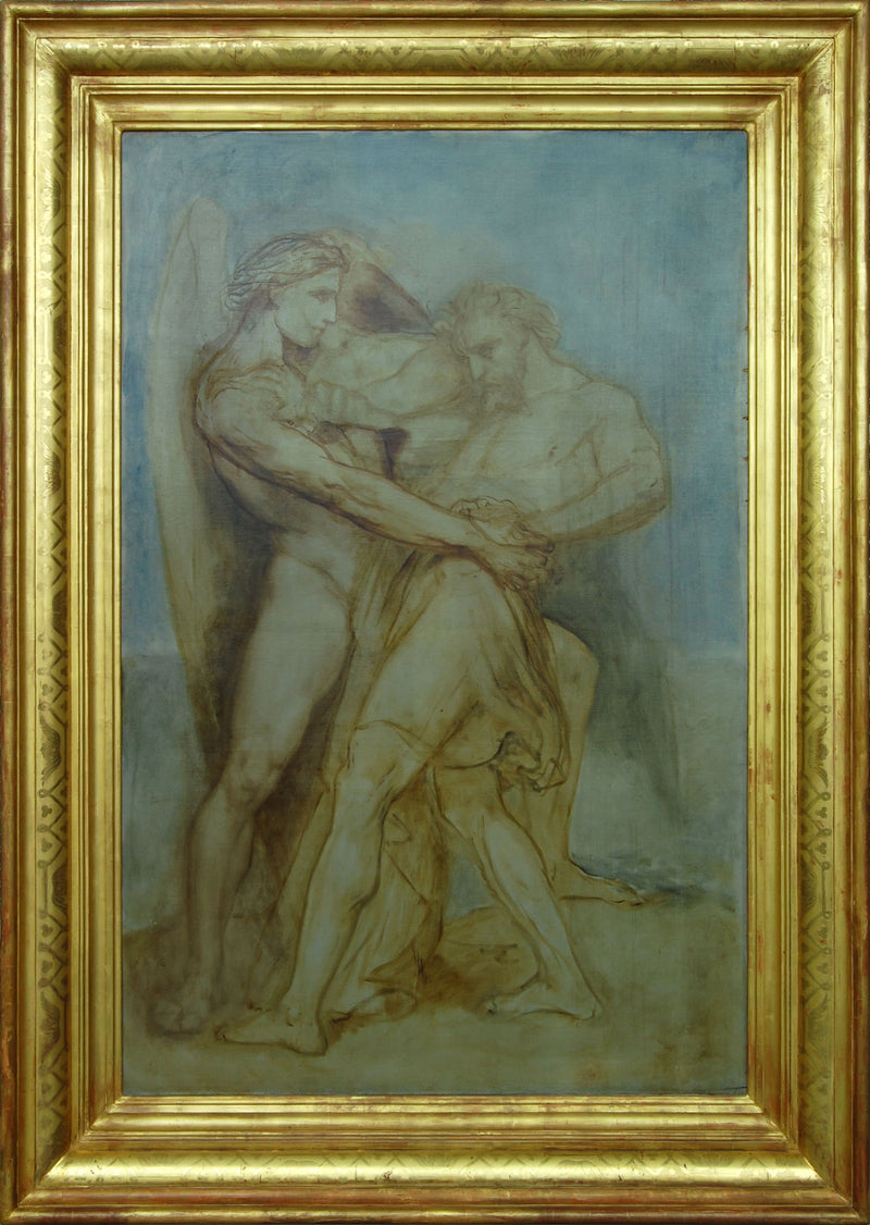Jacob en de engel - Ary Scheffer