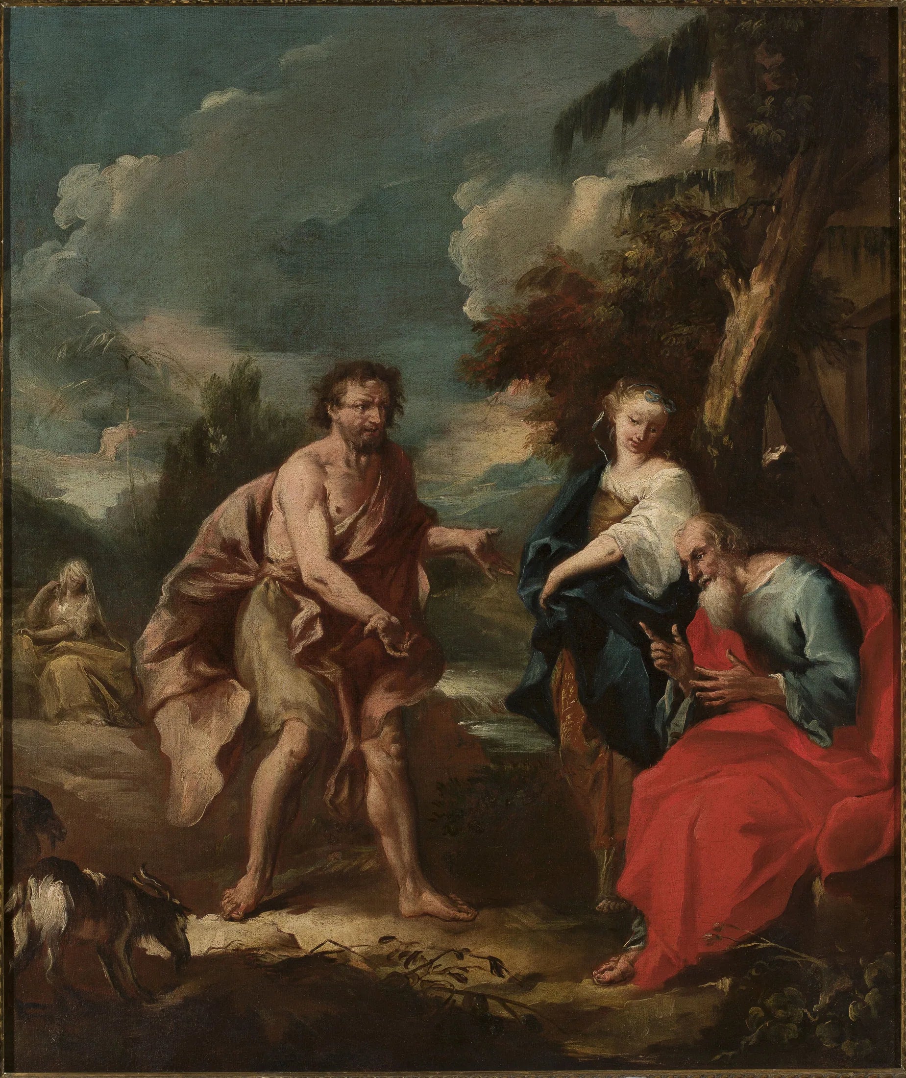 Jacob et Rachel - Antoine Coypel image 1 copie de tableau peinte à la main