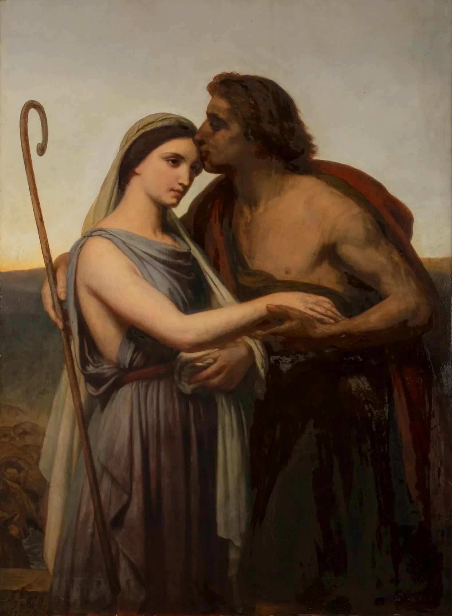 Jacob et Rachel - Ary Scheffer image 1 copie peinte à la main à l’huile