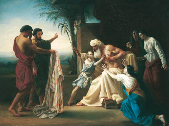 Jacob reçoit la tunique ensanglantée de Joseph de William-Adolphe Bouguereau