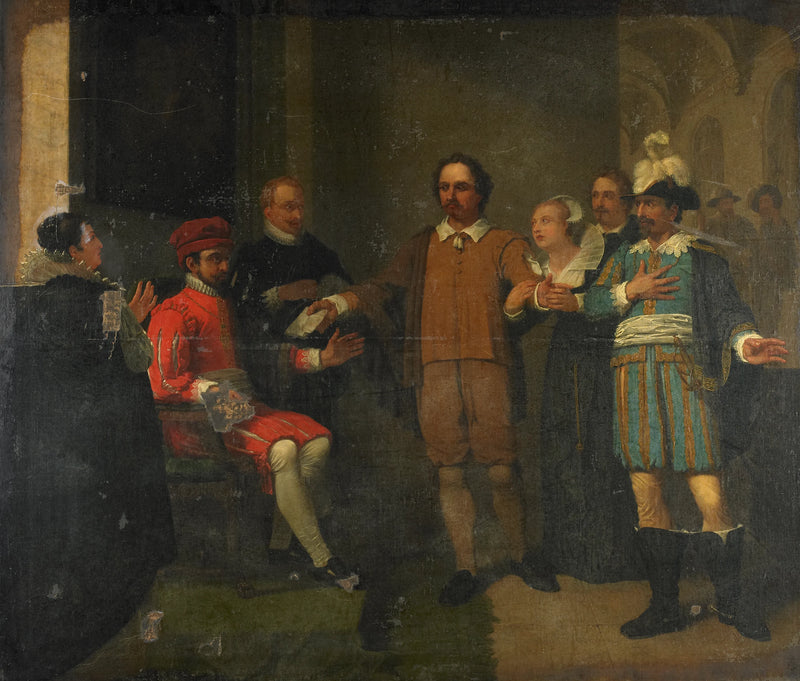 Jacob Simonsz de Rijk obtient la libération de Marnix van Sint Aldegonde du gouverneur général espagnol Requesens : épisode de la guerre de quatre-vingts ans, 1575 - Jan Willem Pieneman