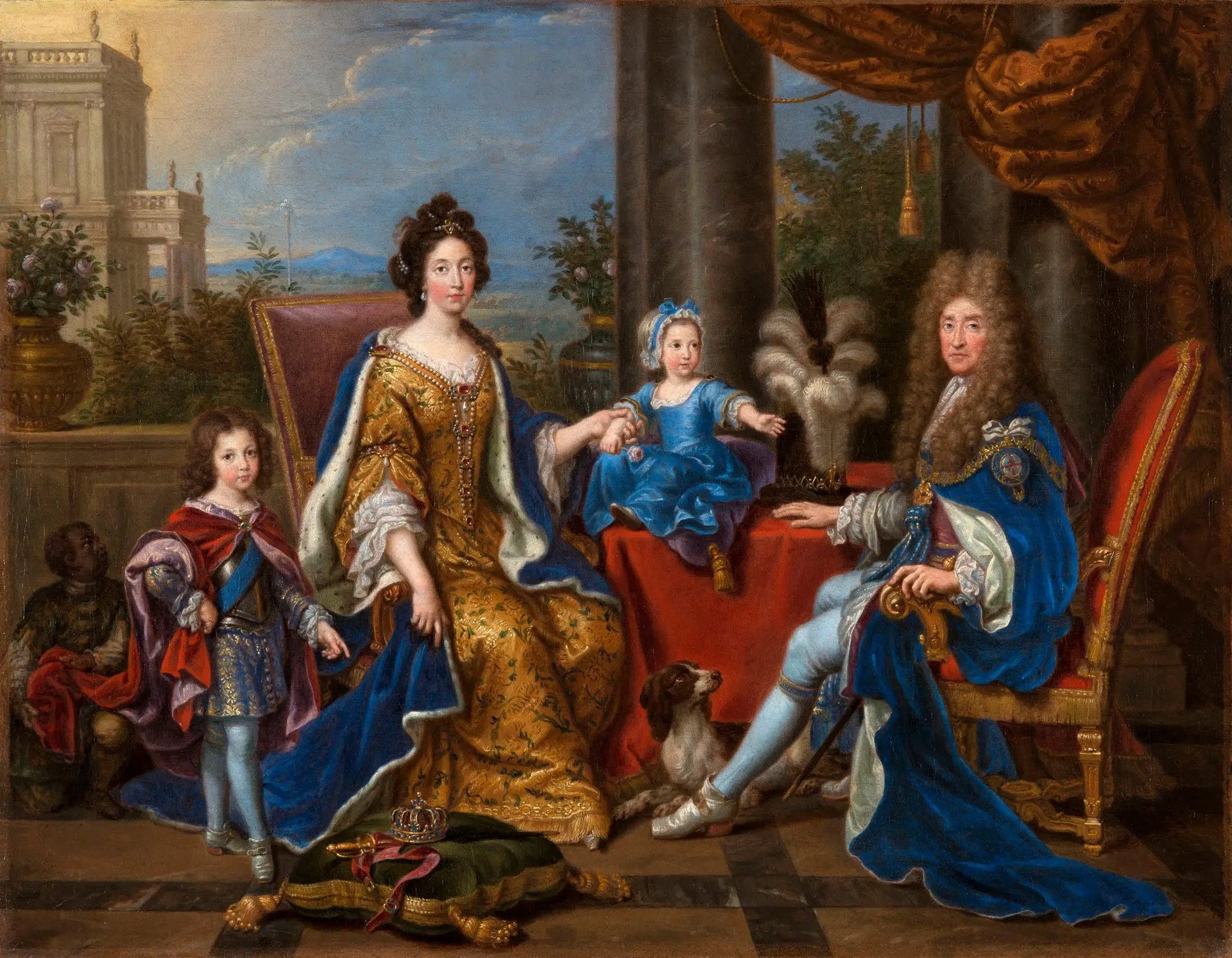 Jacques II et sa famille - Pierre Mignard image 1 reproduction artisanale de tableau