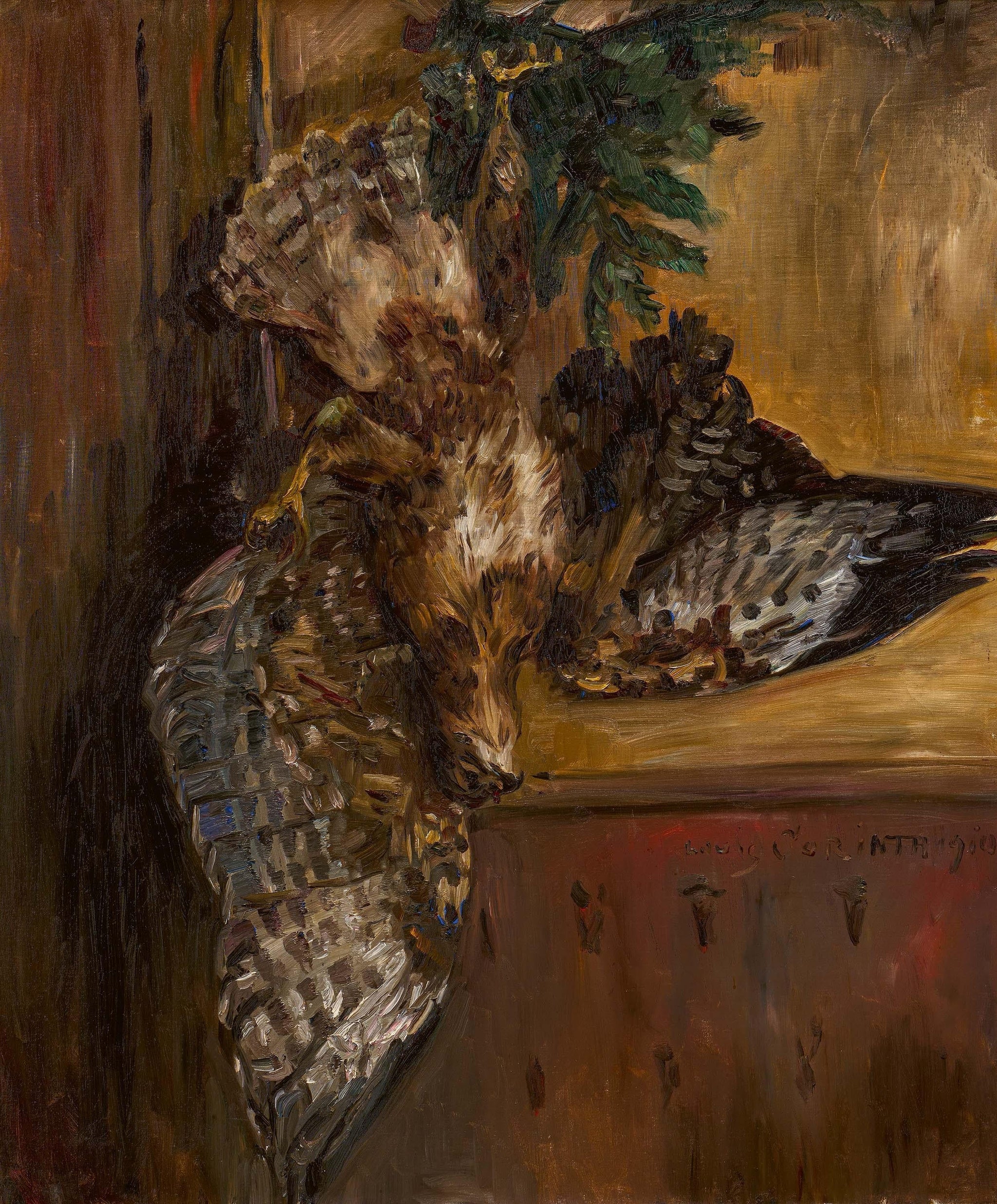 Jagdstillleben mit Bussard - Lovis Corinth image 1 tableau peint à l’huile sur toile