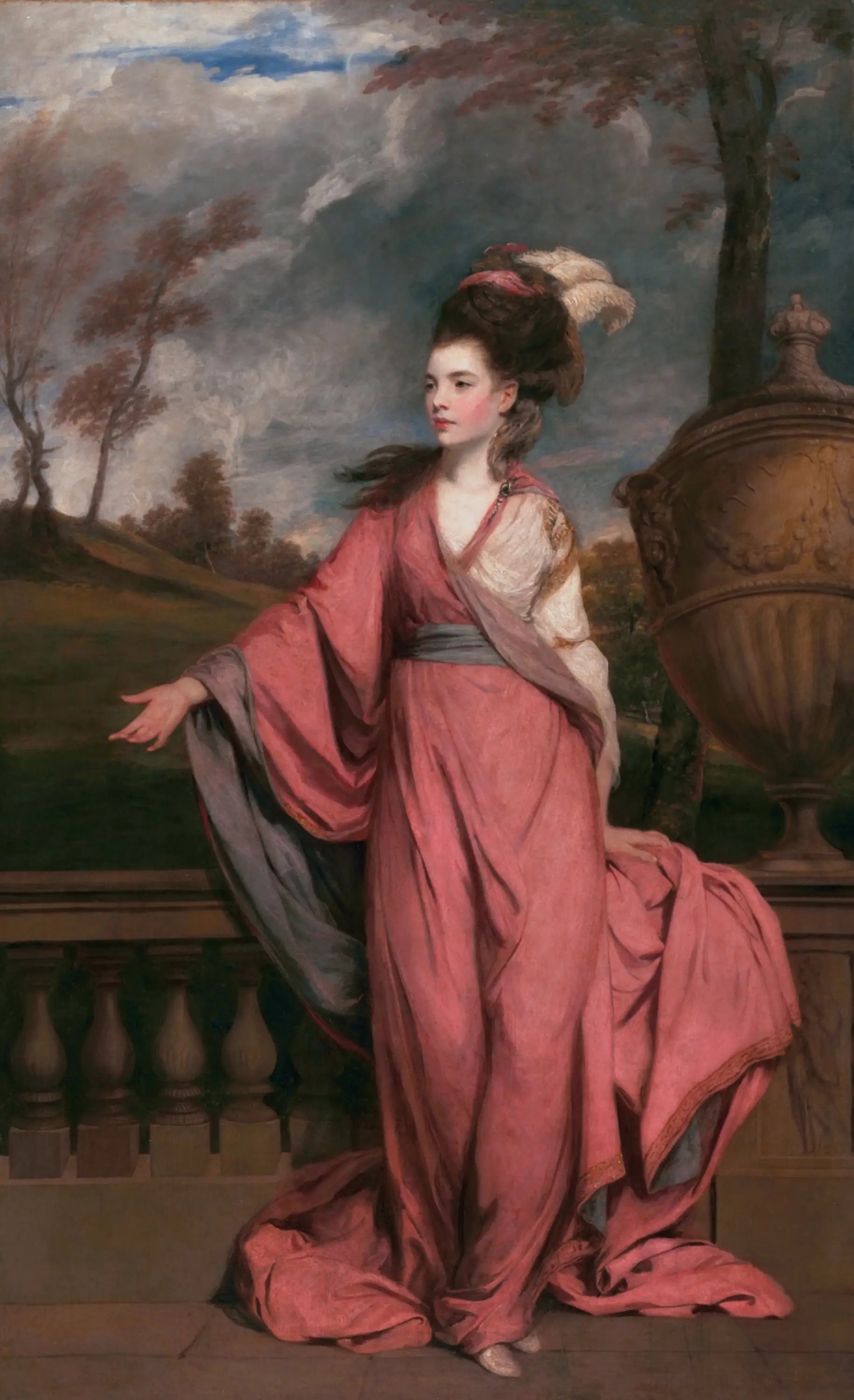 Jane Fleming, plus tard comtesse de Harrington - Joshua Reynolds image 1 copie de tableau peinte à la main