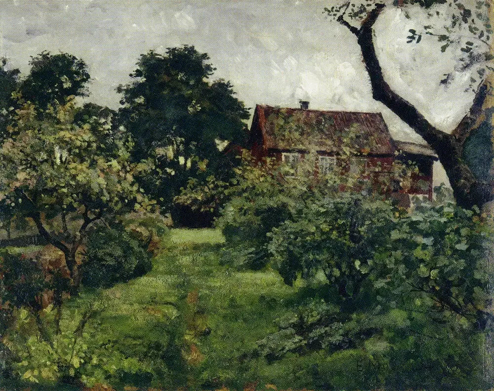 jardin à la maison rouge - Edvard Munch image 1 reproduction d’œuvre d’art à l’huile