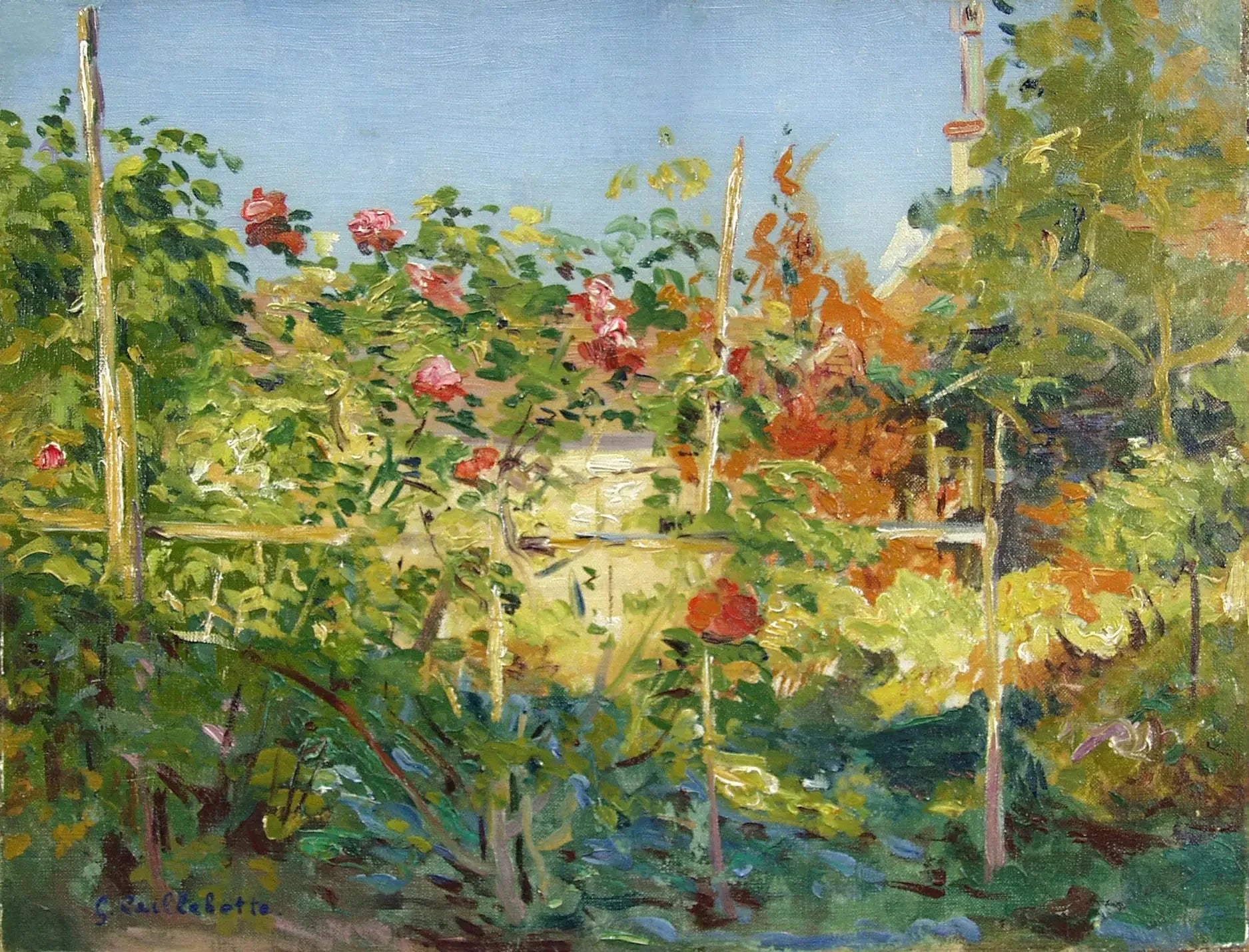 Jardin à Trouville - Gustave Caillebotte image 1 reproduction artisanale de tableau