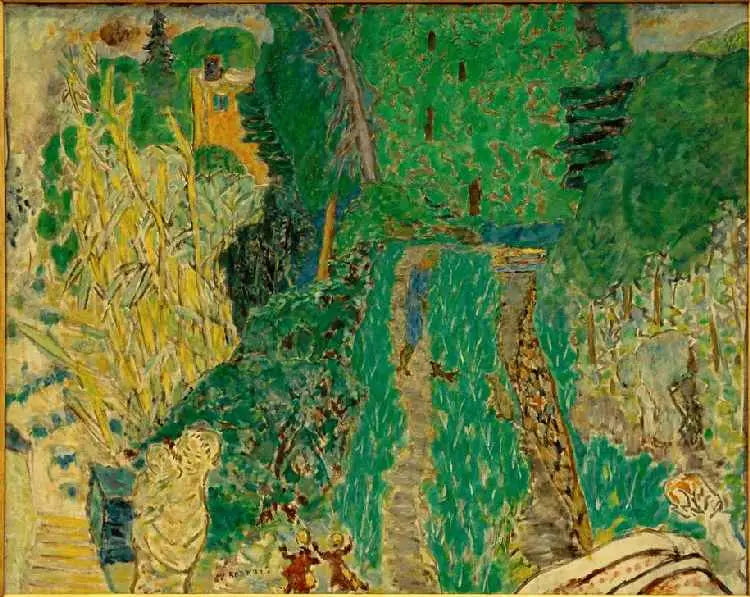 Jardin au petit pont - Pierre Bonnard image 1 copie de tableau peinte à la main