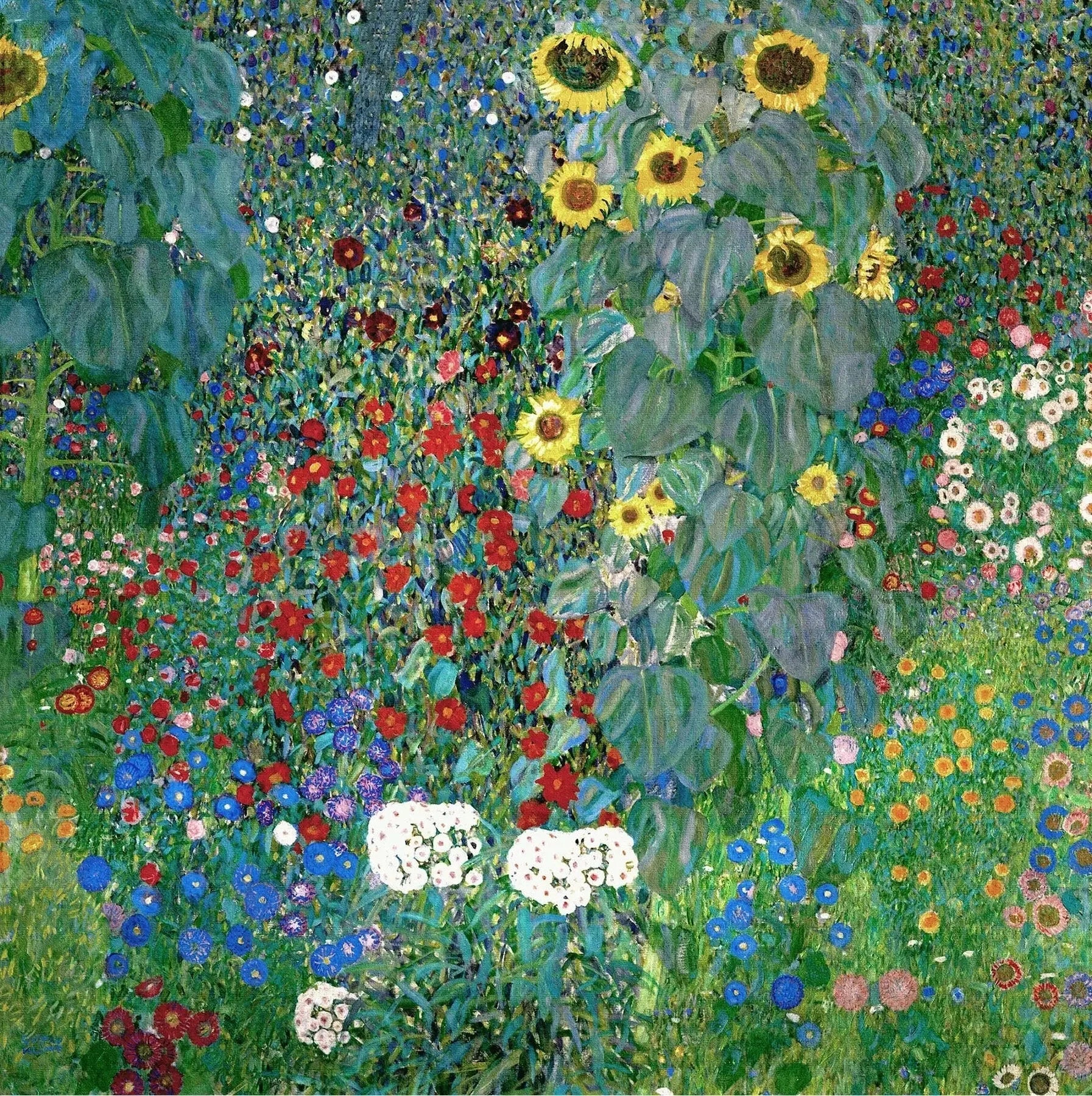 Jardin aux tournesols - Gustav Klimt image 1 copie de tableau peinte à la main