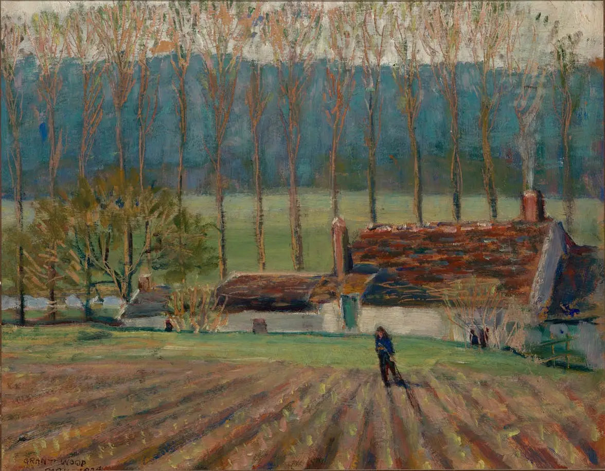 Jardin de camions, Moret - Grant Wood image 1 reproduction de peinture à l’huile