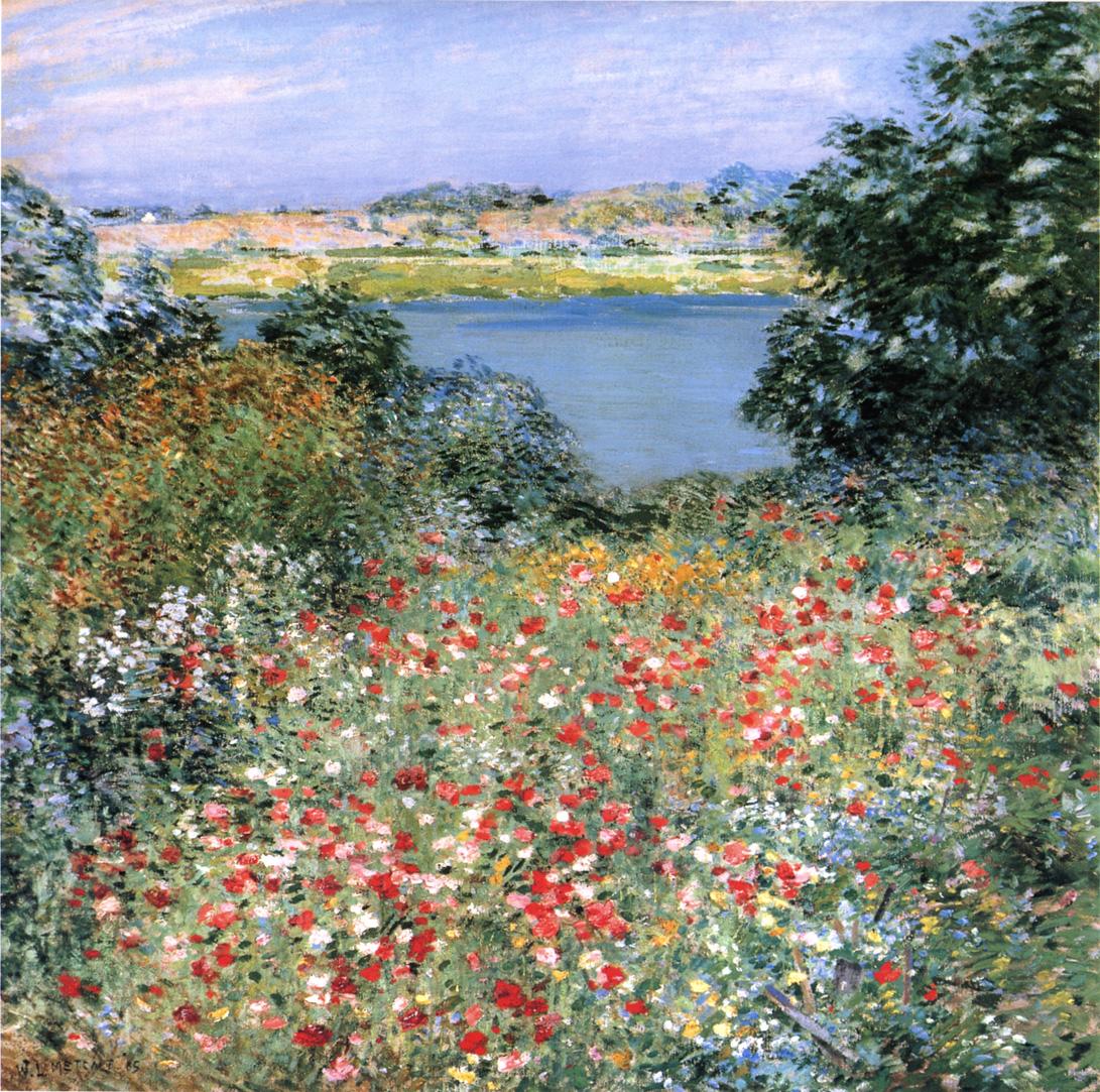 Jardin de coquelicots - Willard Metcalf image 1 tableau peint à l’huile sur toile