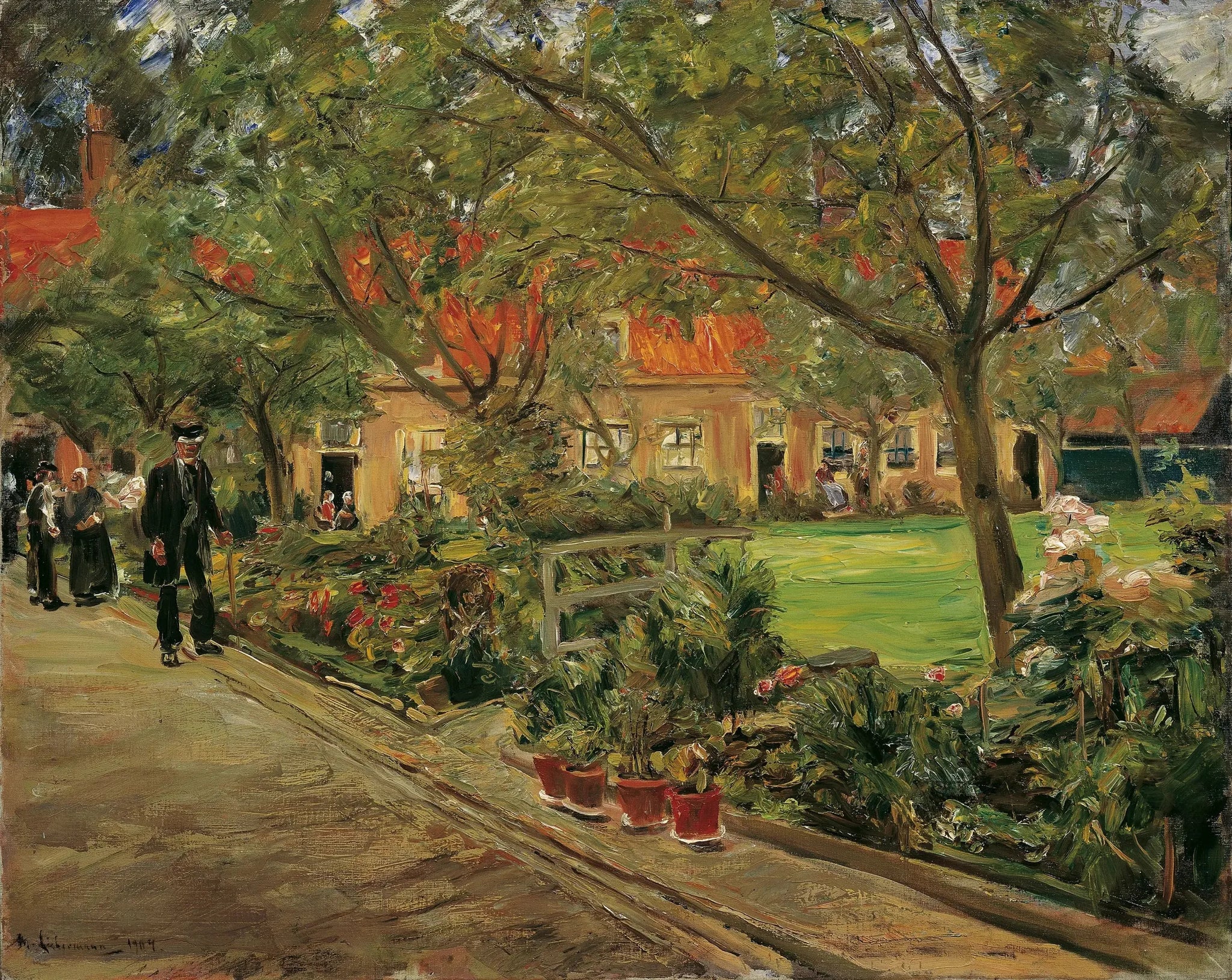 Jardin de l'hôpital d'Edam - Max Liebermann image 1 reproduction réalisée par Alpha Reproduction