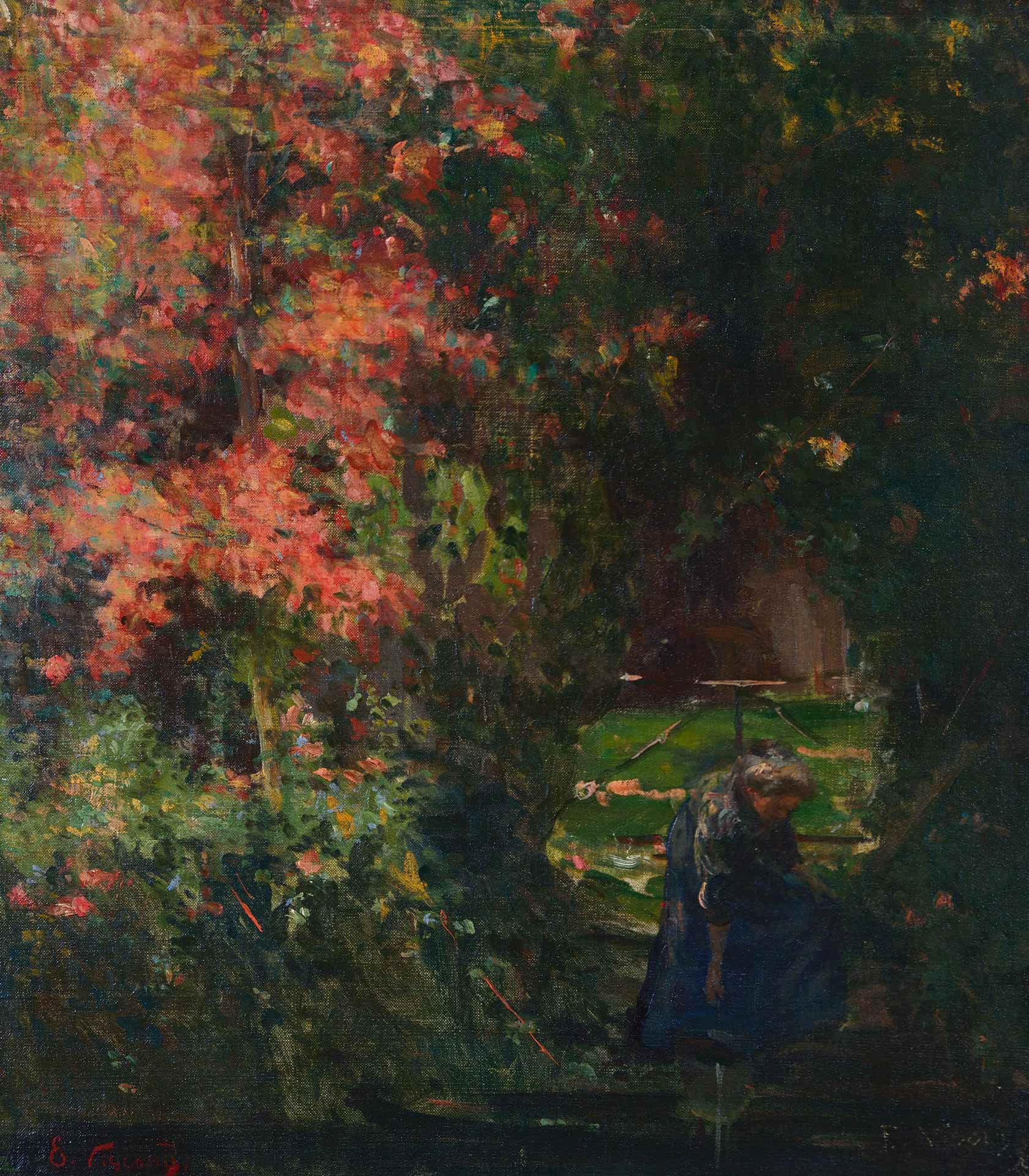 Jardin de la famille - Eliseu Visconti image 1 copie peinte à la main à l’huile