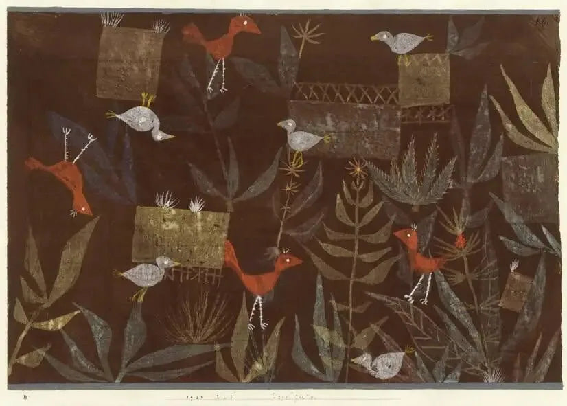 Jardin des oiseaux - Paul Klee image 1 reproduction de peinture à l’huile