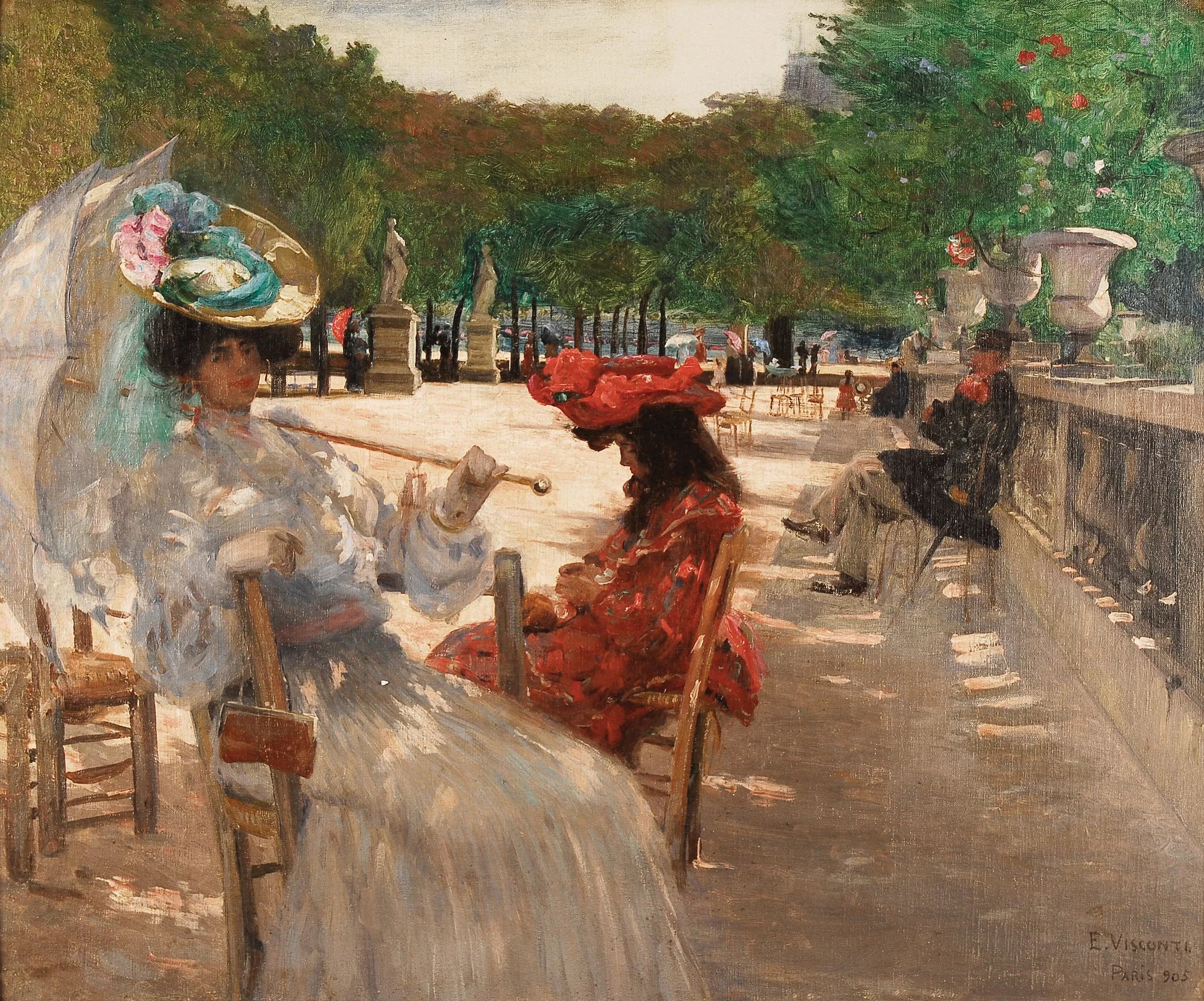 Jardin du Luxembourg - Eliseu Visconti image 1 reproduction d’œuvre d’art à l’huile