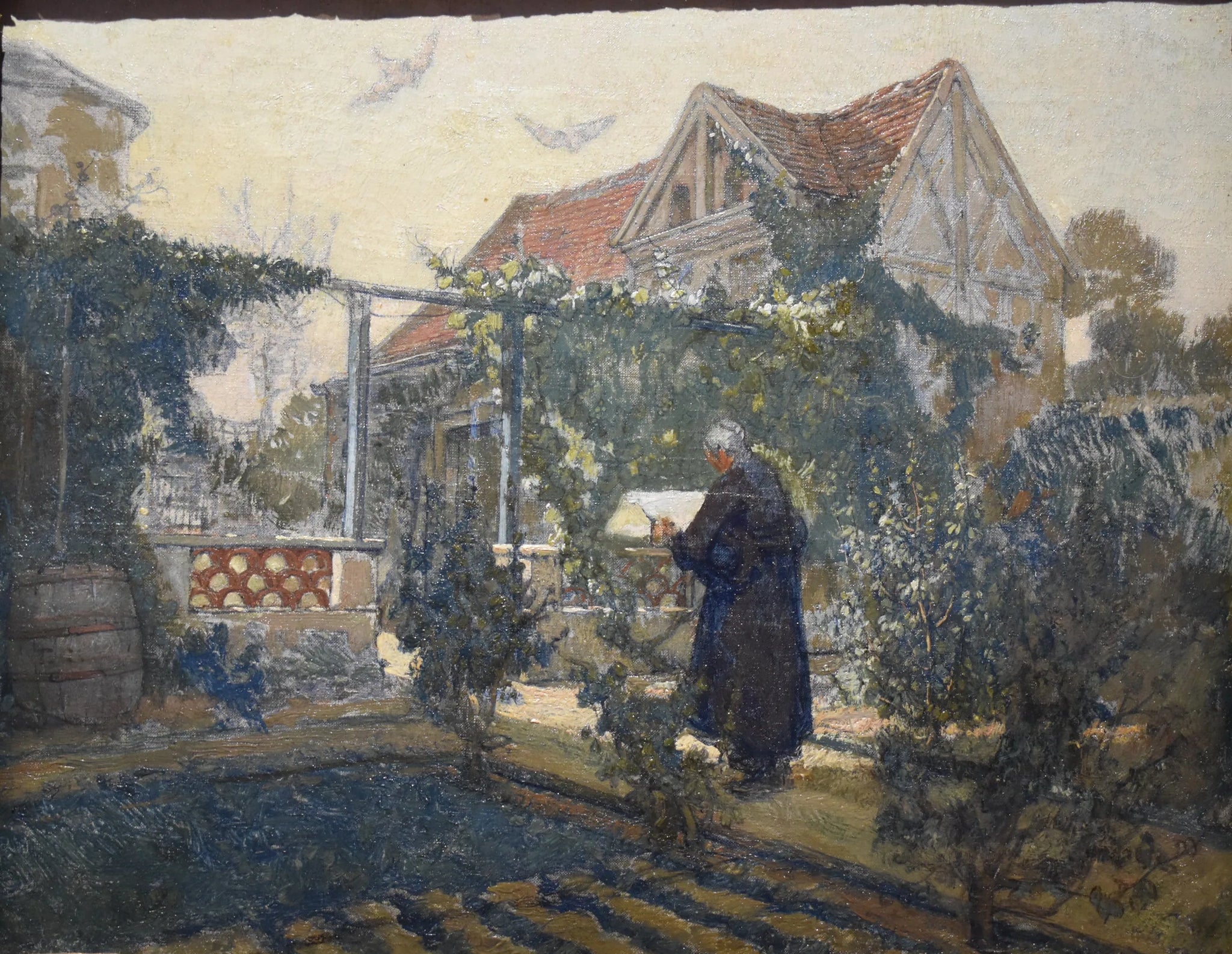 Jardin du presbytère - Thomas Couture image 1 tableau peint à l’huile sur toile