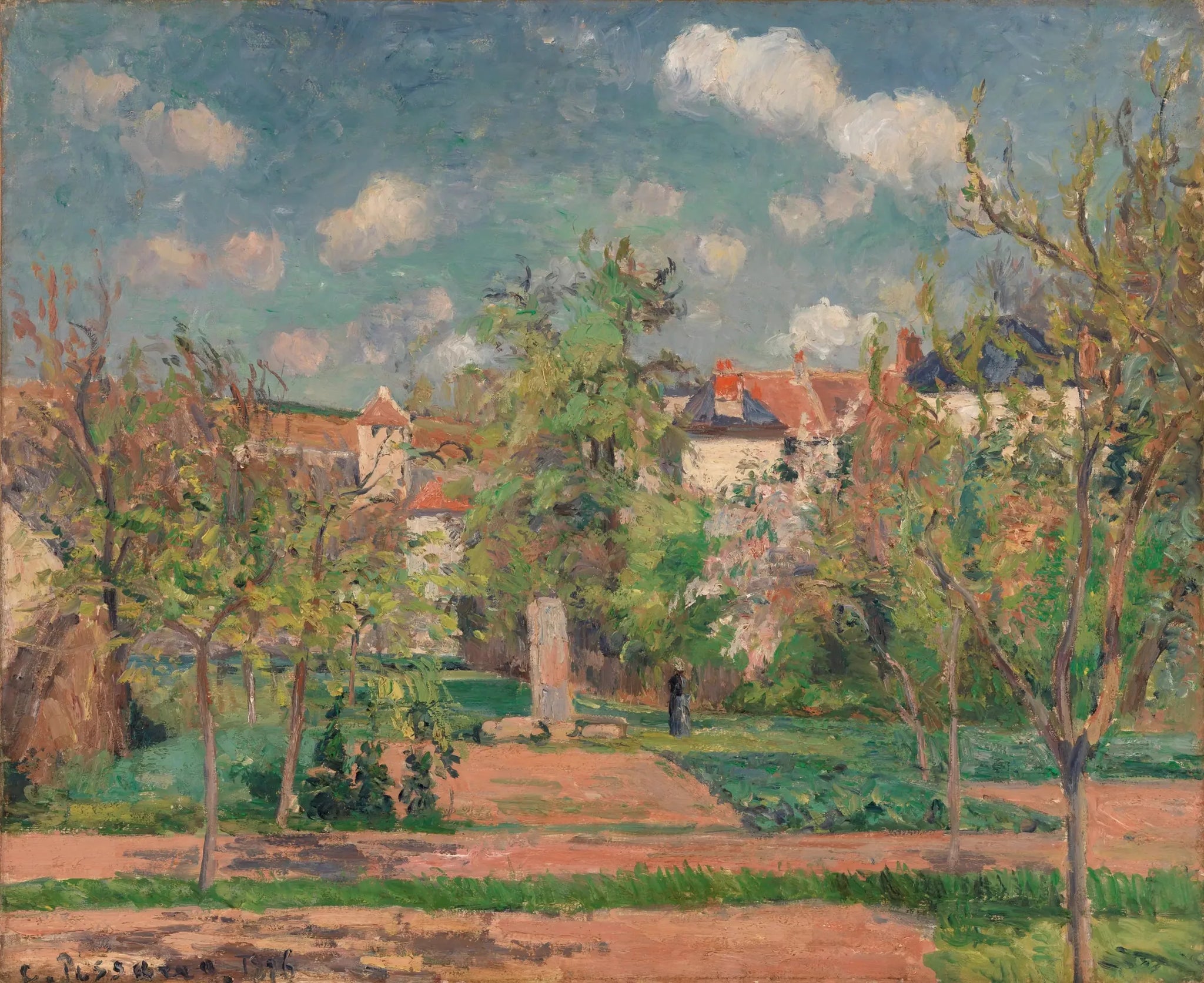 Jardin en Plein Soleil (Le Jardin au grand soleil, Pontoise) - Camille Pissarro image 1 reproduction de peinture à l’huile