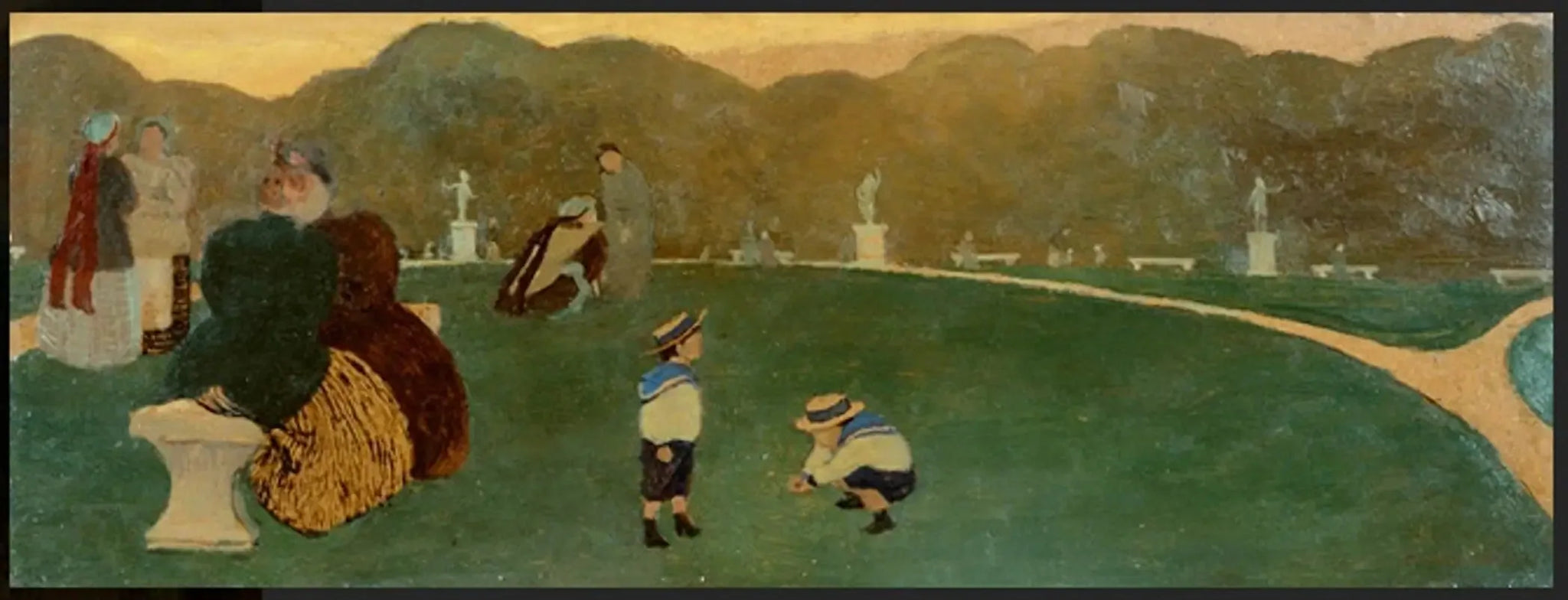 Jardin public, le soir - Félix Vallotton image 1 reproduction de peinture à l’huile