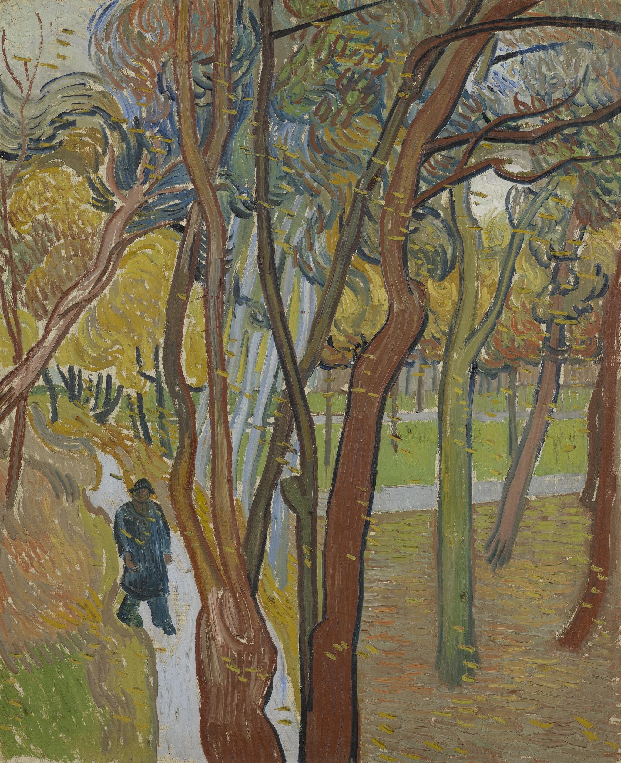 Jardin de l’hôpital Saint-Paul, La Chute des feuilles F651 de Vincent van Gogh