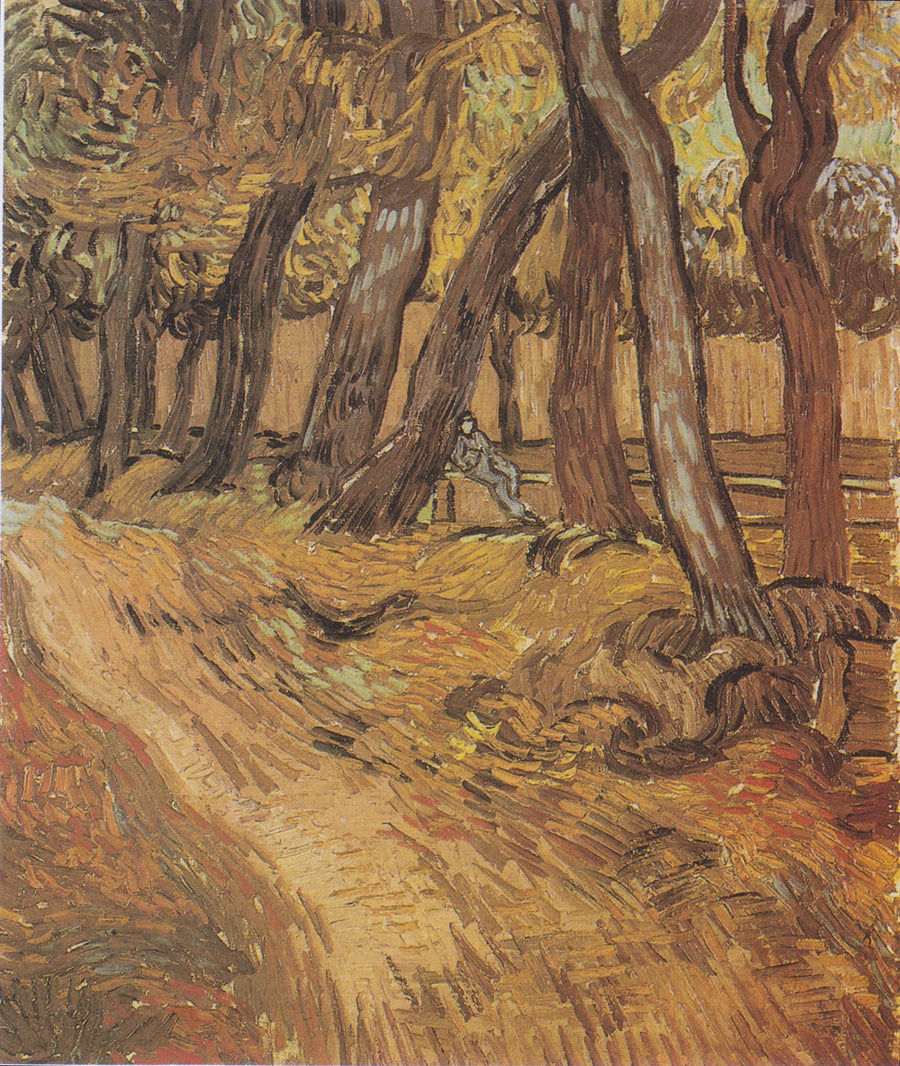 Le Jardin de l’hôpital Saint-Paul avec figure – Van Gogh