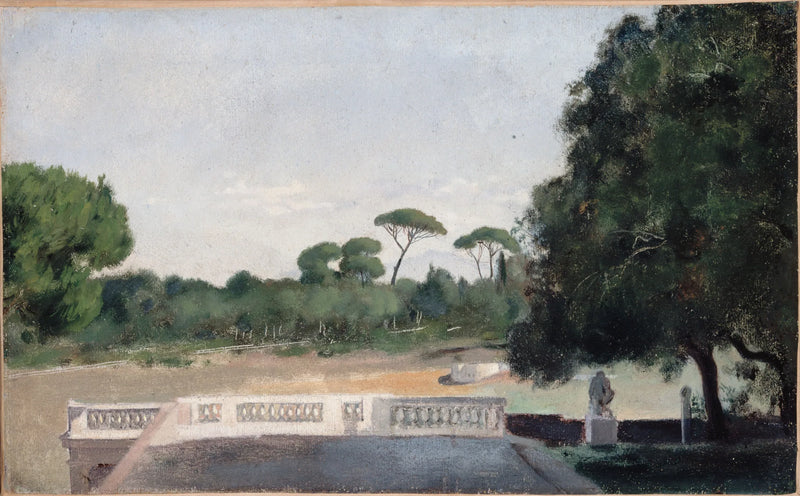 Jardins de la Villa Borghèse vus depuis la Villa Médicis à Rome - Jean-Jacques Henner