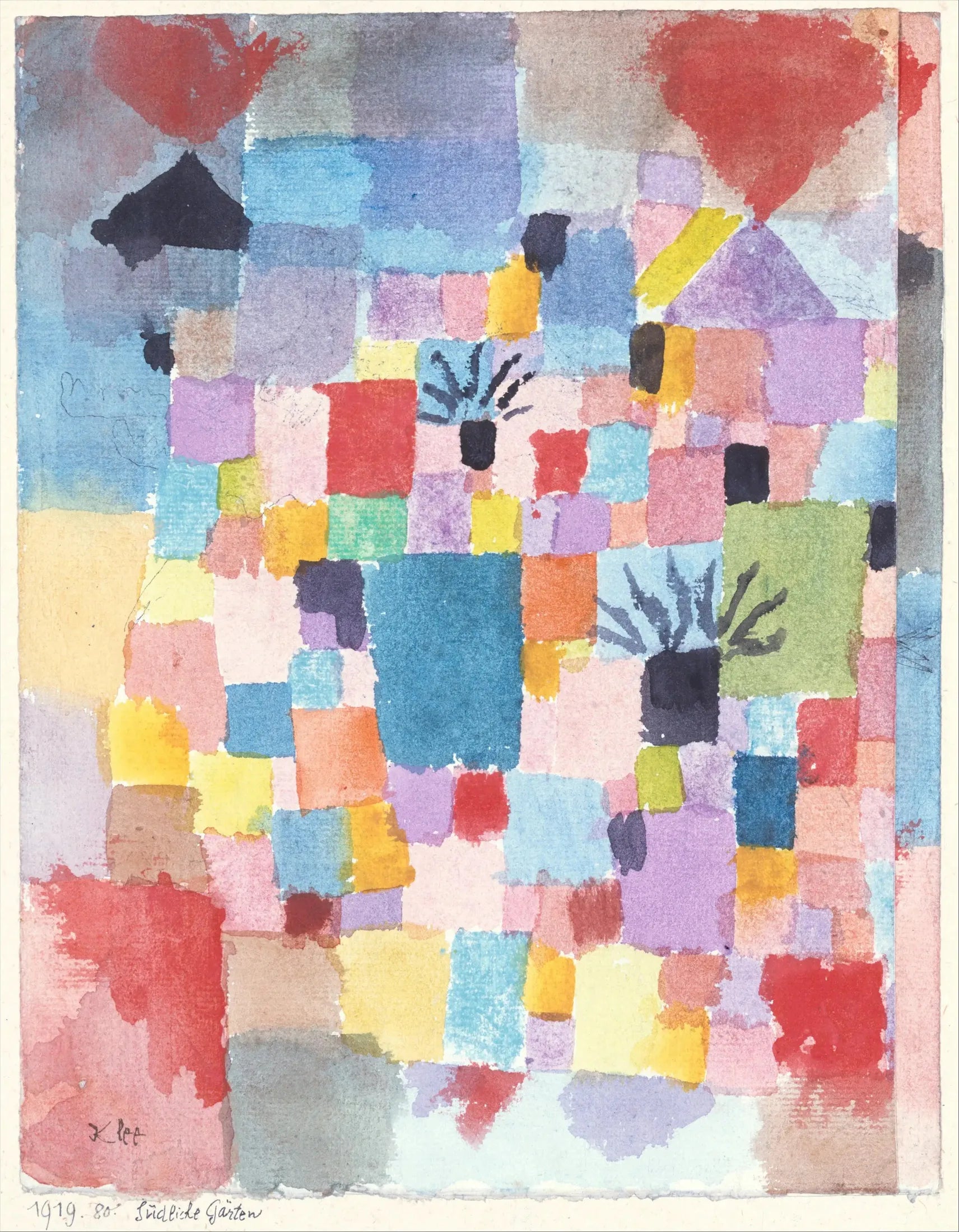 Jardins du Sud - Paul Klee image 1 reproduction artisanale de tableau