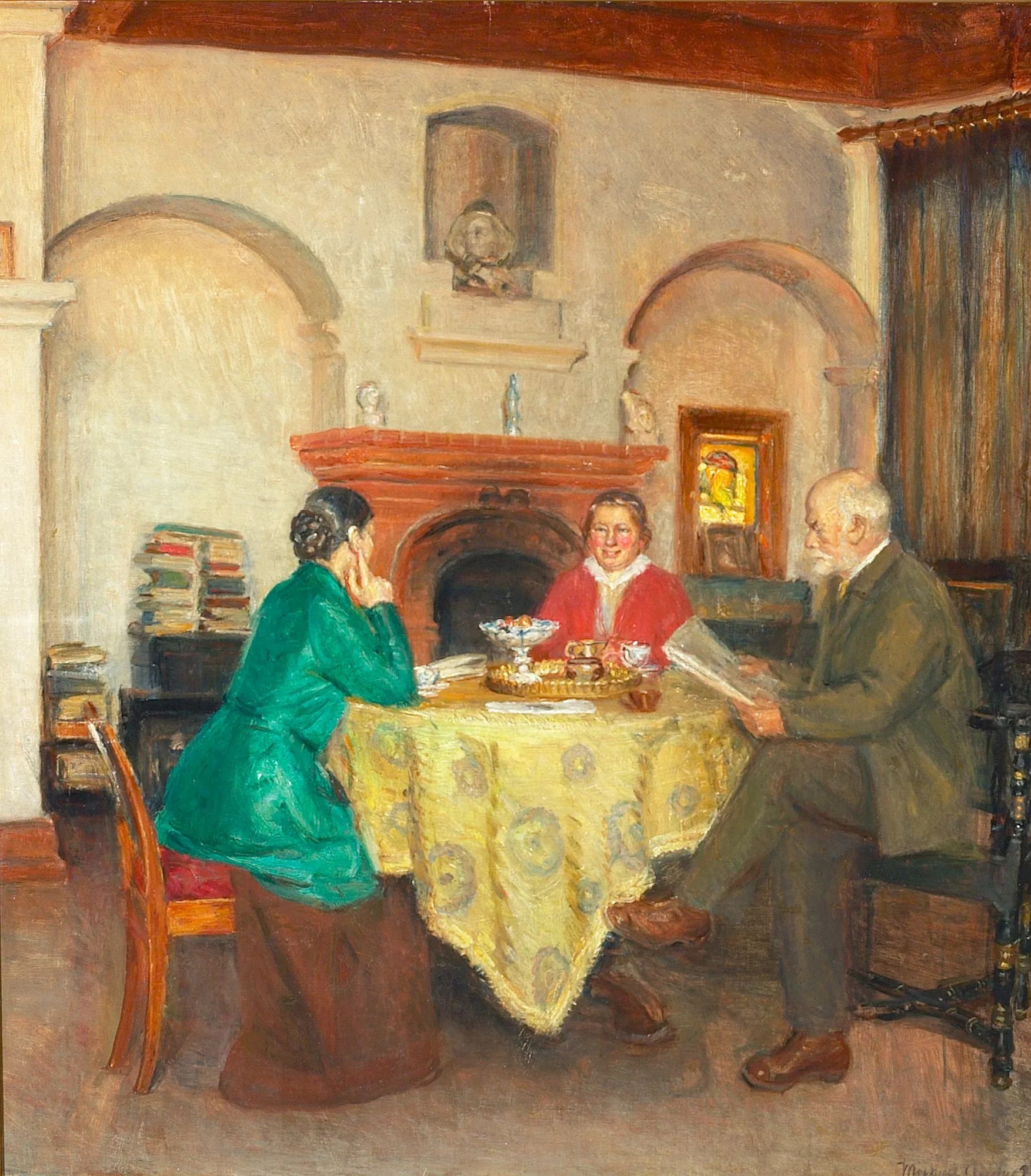 Je vais chercher le café. - Michael Peter Ancher image 1 reproduction d’œuvre d’art à l’huile
