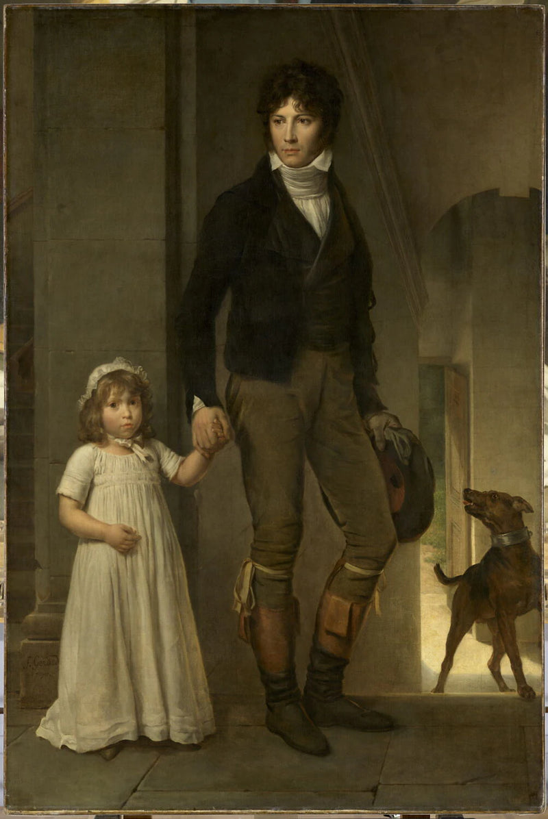 Jean-Baptiste Isabey (1767-1855), peintre en miniature, et sa fille Alexandrine, enfant, plus tard Mme Cicéri (1791-1871) - François Gérard