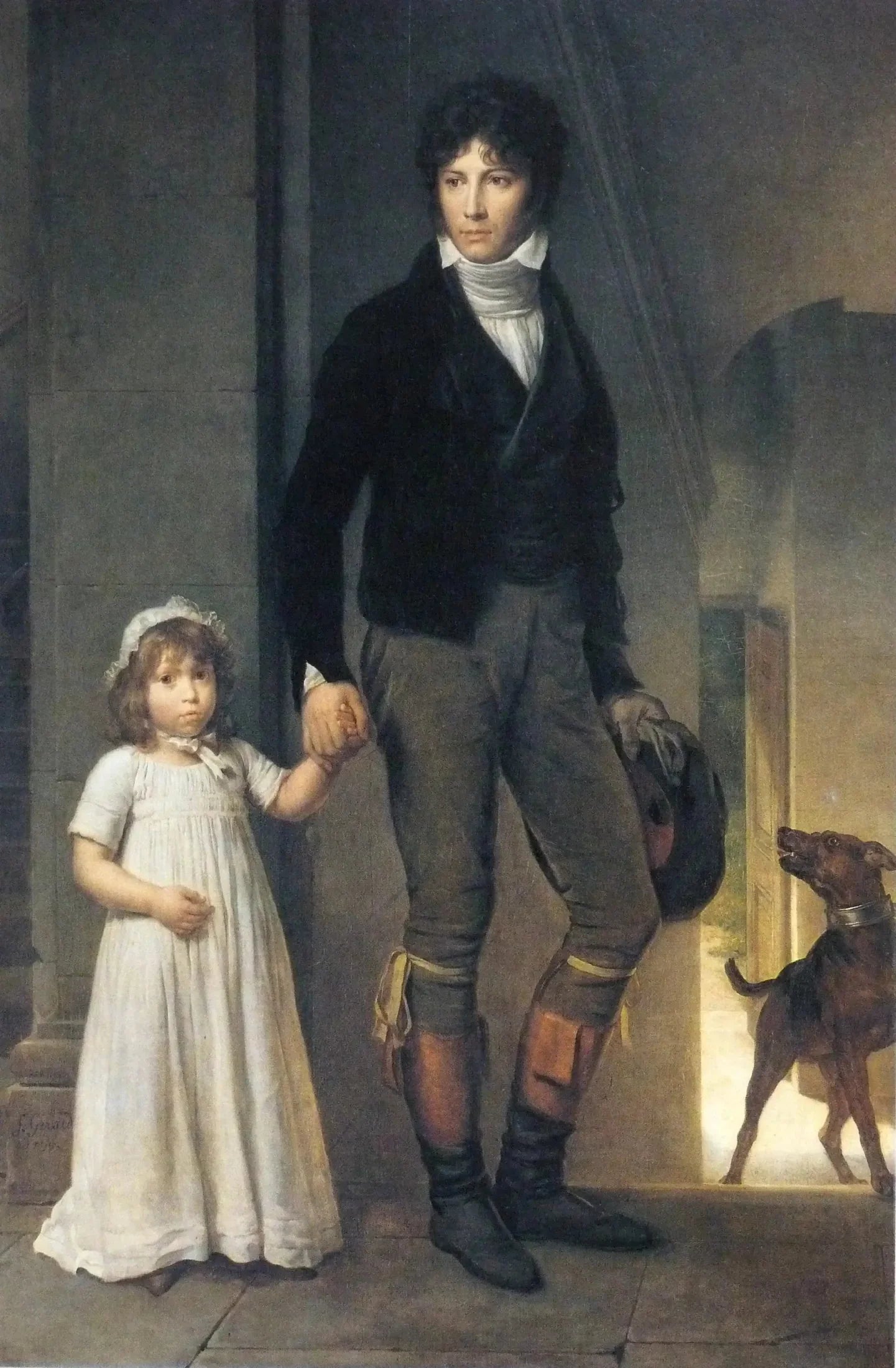 Jean-Baptiste Isabey et sa fille, enfant - François Gérard image 2 reproduction artisanale de tableau