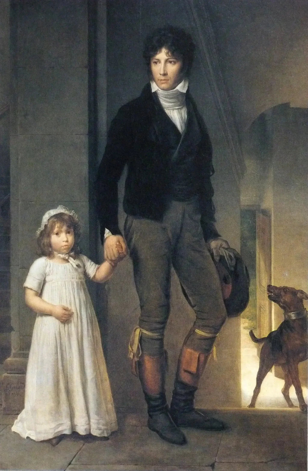 Jean-Baptiste Isabey et sa fille, enfant - François Gérard image 1 tableau peint à l’huile sur toile