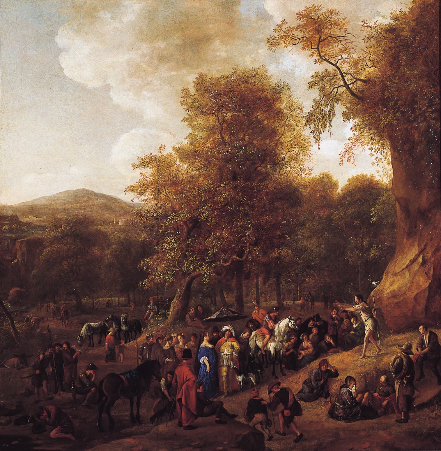 Jean-Baptiste prêchant dans le désert - Jan Steen image 1 reproduction d’œuvre d’art à l’huile