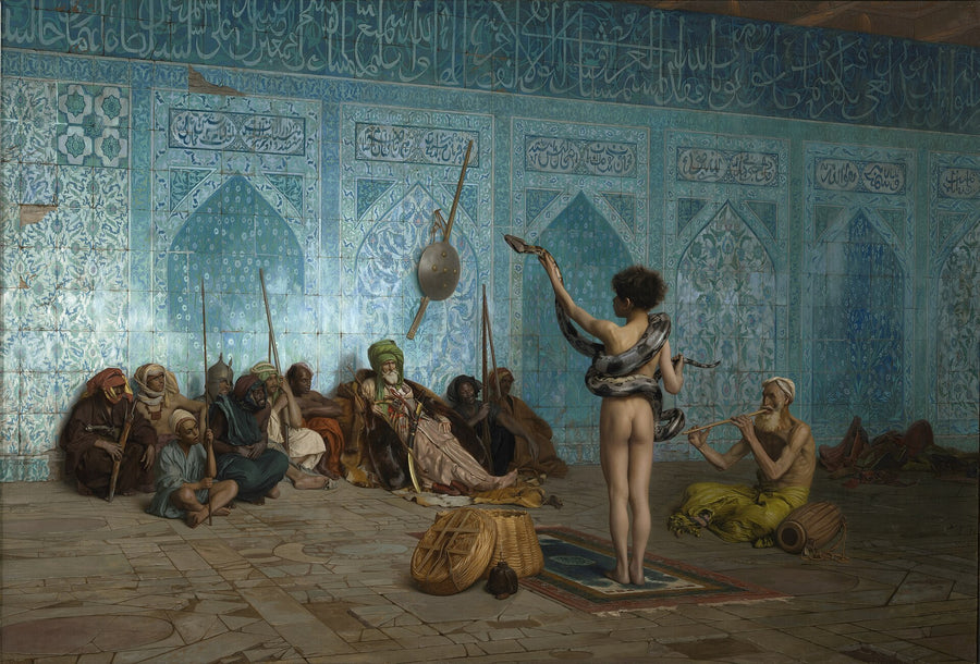 Le Charmeur de serpents avec peau de lion - Jean-Léon Gérôme