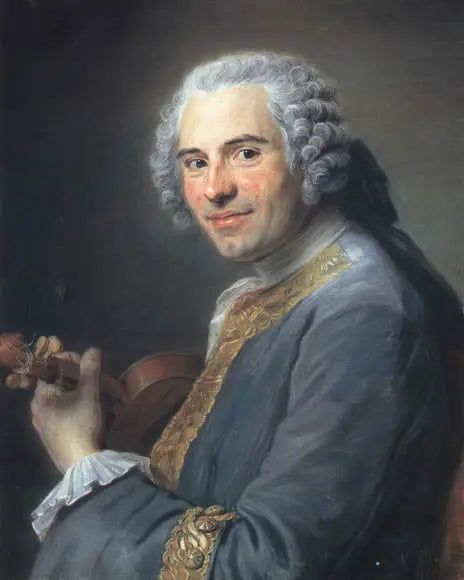 Jean-Joseph Cassanéa de Mondonville (1711-1772), violoniste et compositeur français - Maurice-Quentin de La Tour image 1 tableau peint à l’huile sur toile