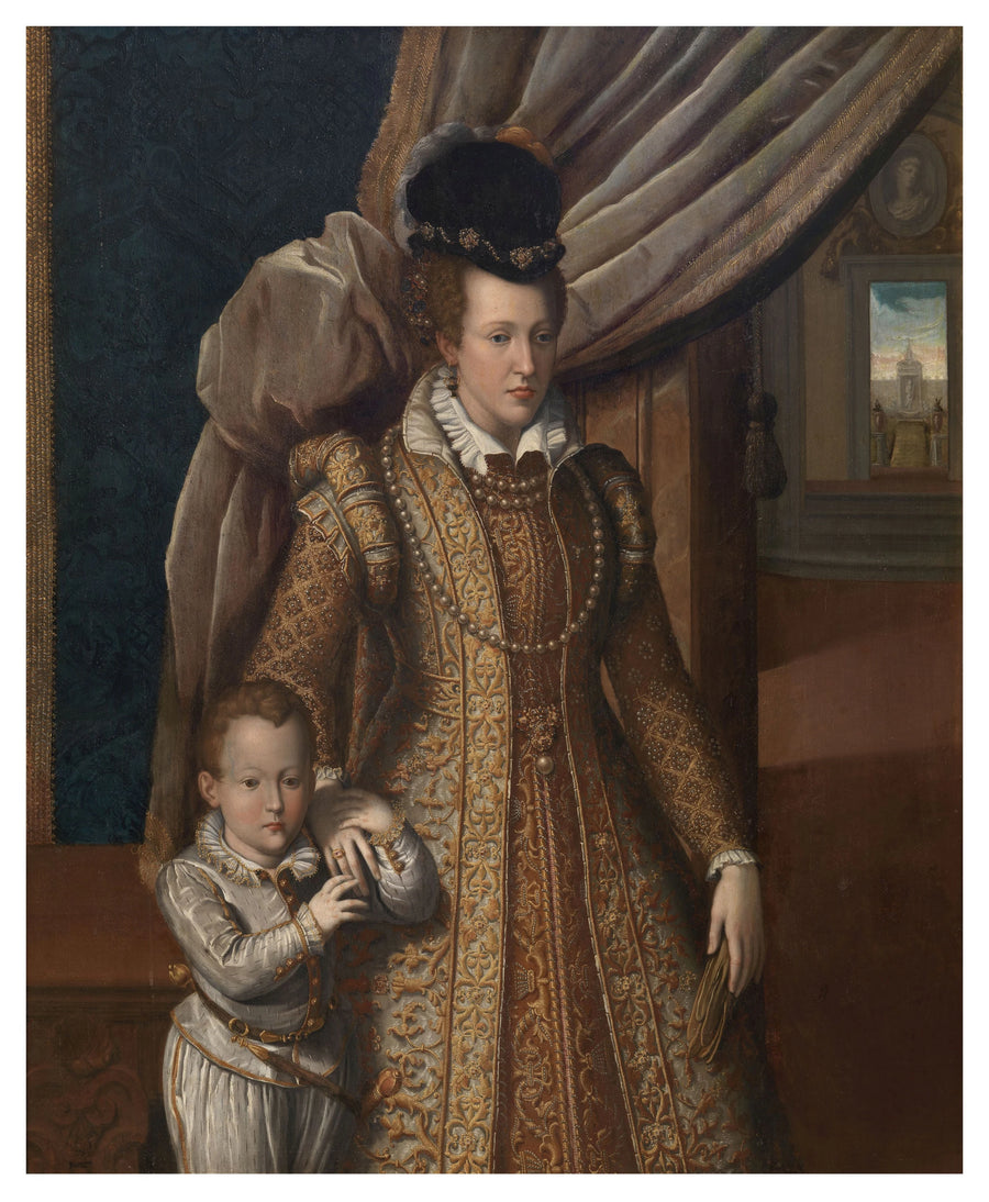 Jeanne d'Autriche et son fils Filippo de Médicis - Giovanni Bizzelli