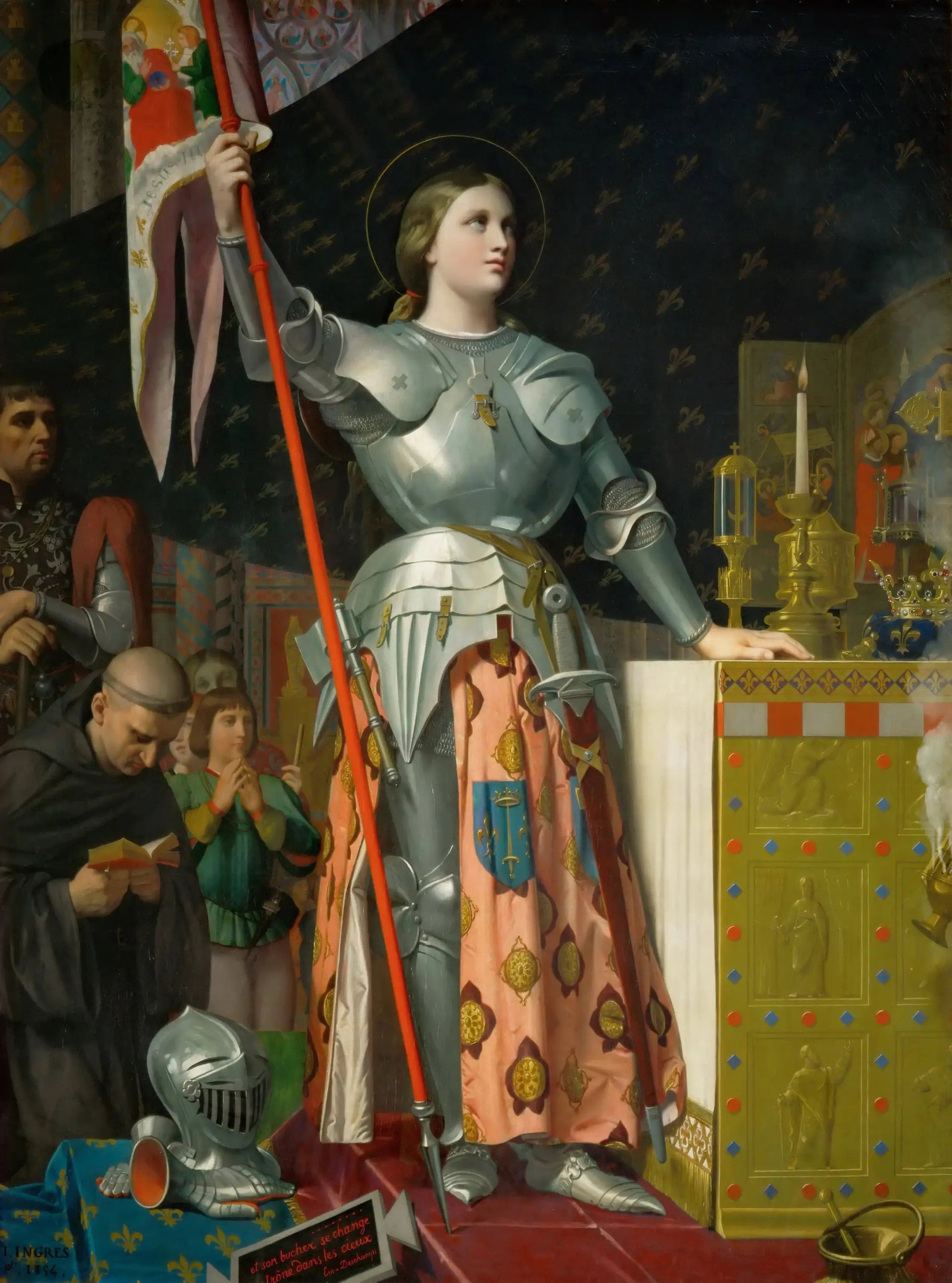 Jeanne d'Arc au sacre du roi Charles VII - Jean-Auguste-Dominique Ingres image 1 reproduction artisanale de tableau
