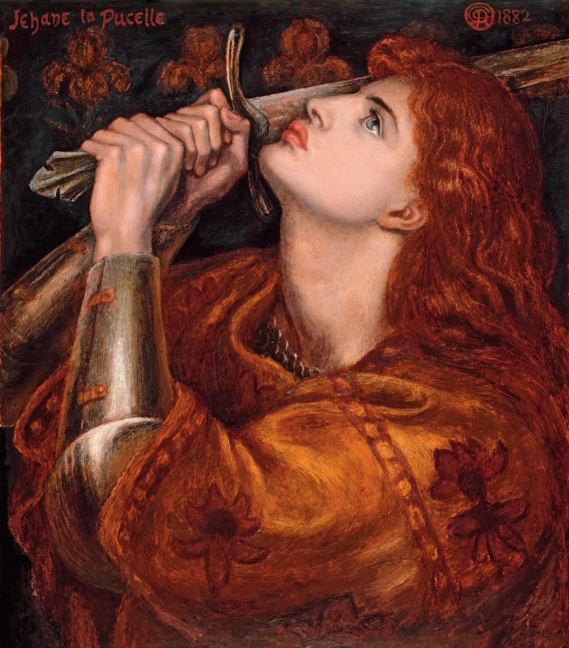 Jeanne d'Arc - Dante Gabriel Rossetti image 1 copie de tableau peinte à la main