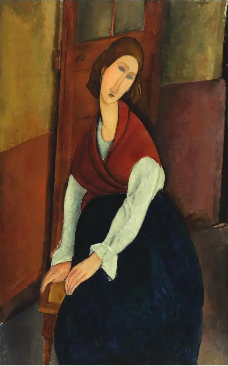 Jeanne Hébuterne devant une porte - Amedeo Modigliani