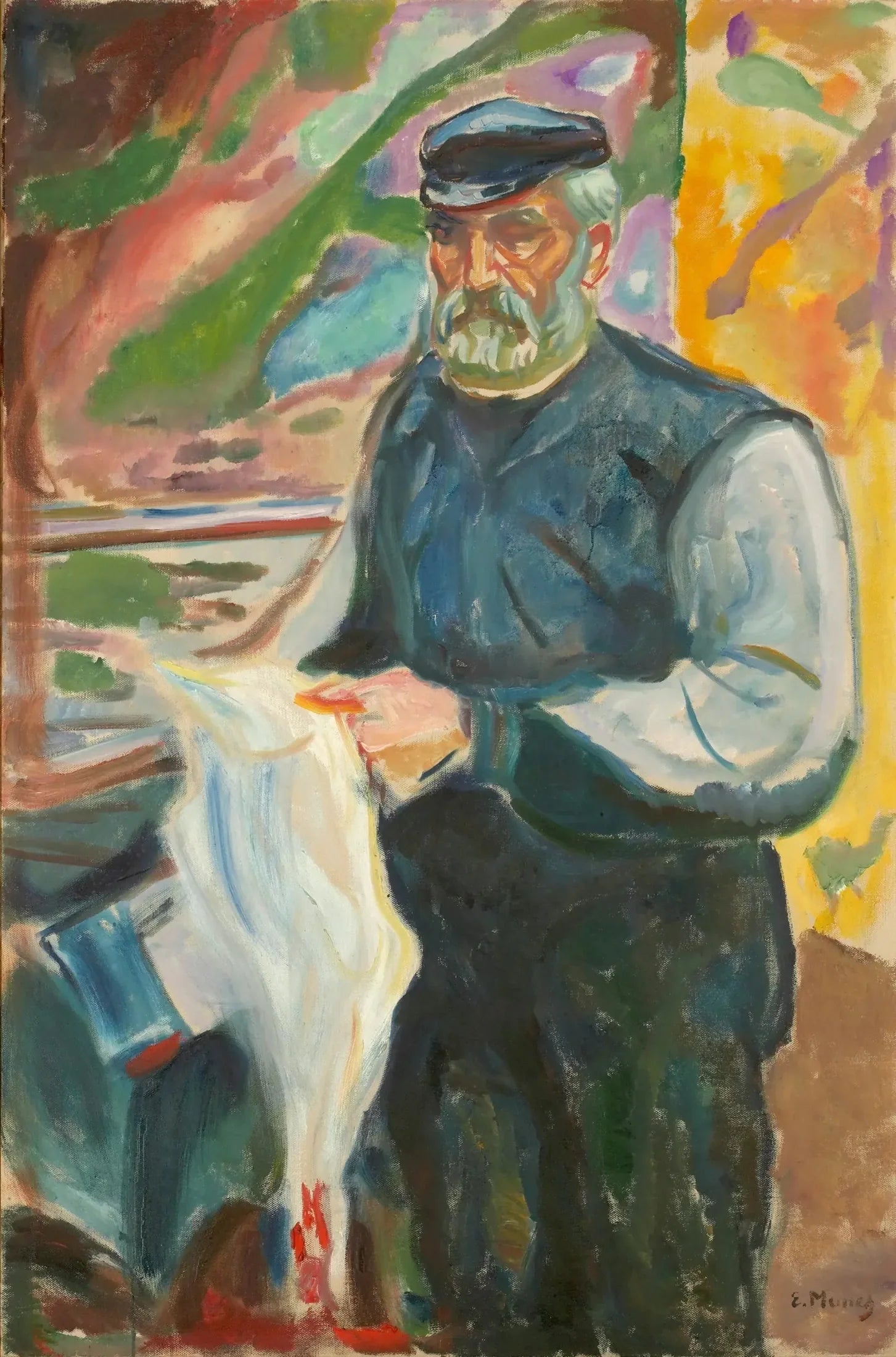 Jensen avec un canard mort - Edvard Munch image 1 reproduction d’œuvre d’art à l’huile