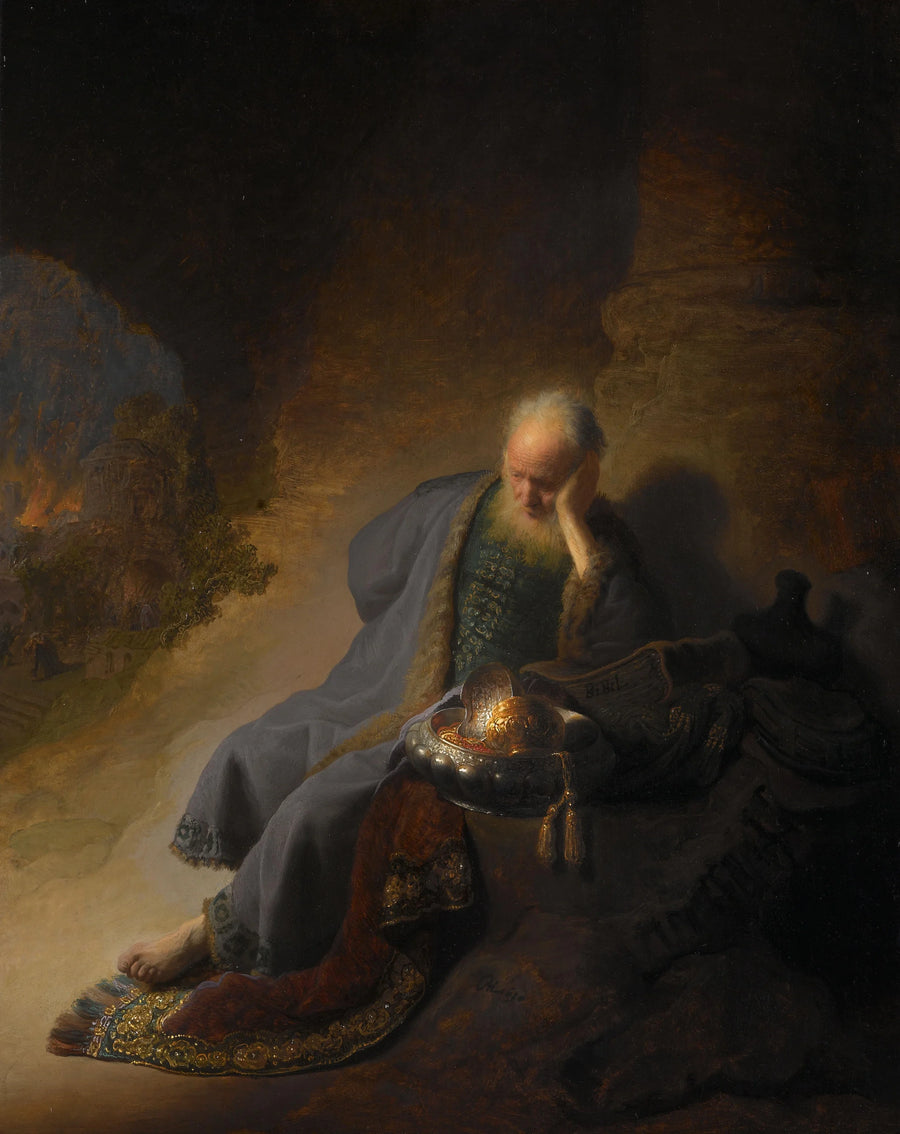 Jérémie pleurant la destruction de Jérusalem – Rembrandt, 1630